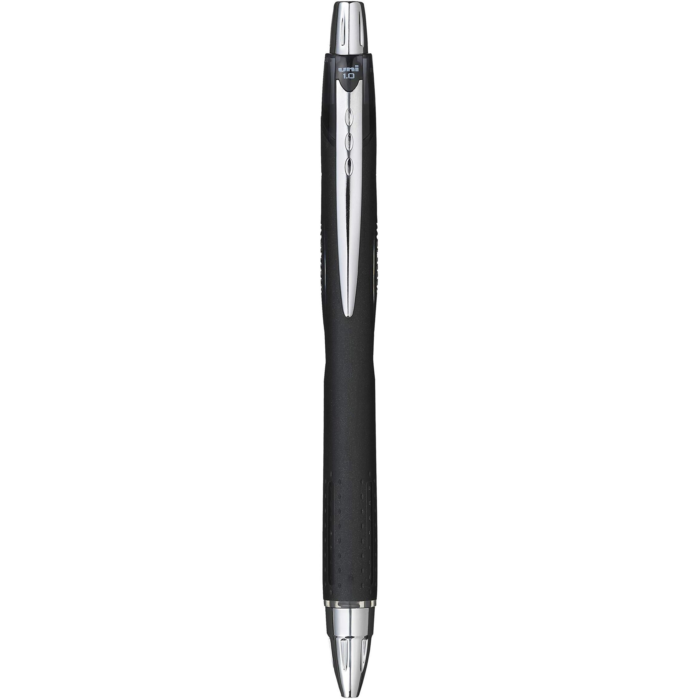UNI-BALL Jetstream SXN210 1.0mm Roller Ball Pen | Extremely Quick Drying Ink | Waterproof Pigment Ink | Smooth Long Lasting Smudge Free Ink | School and Office stationery | Black Ink, Pack of 1