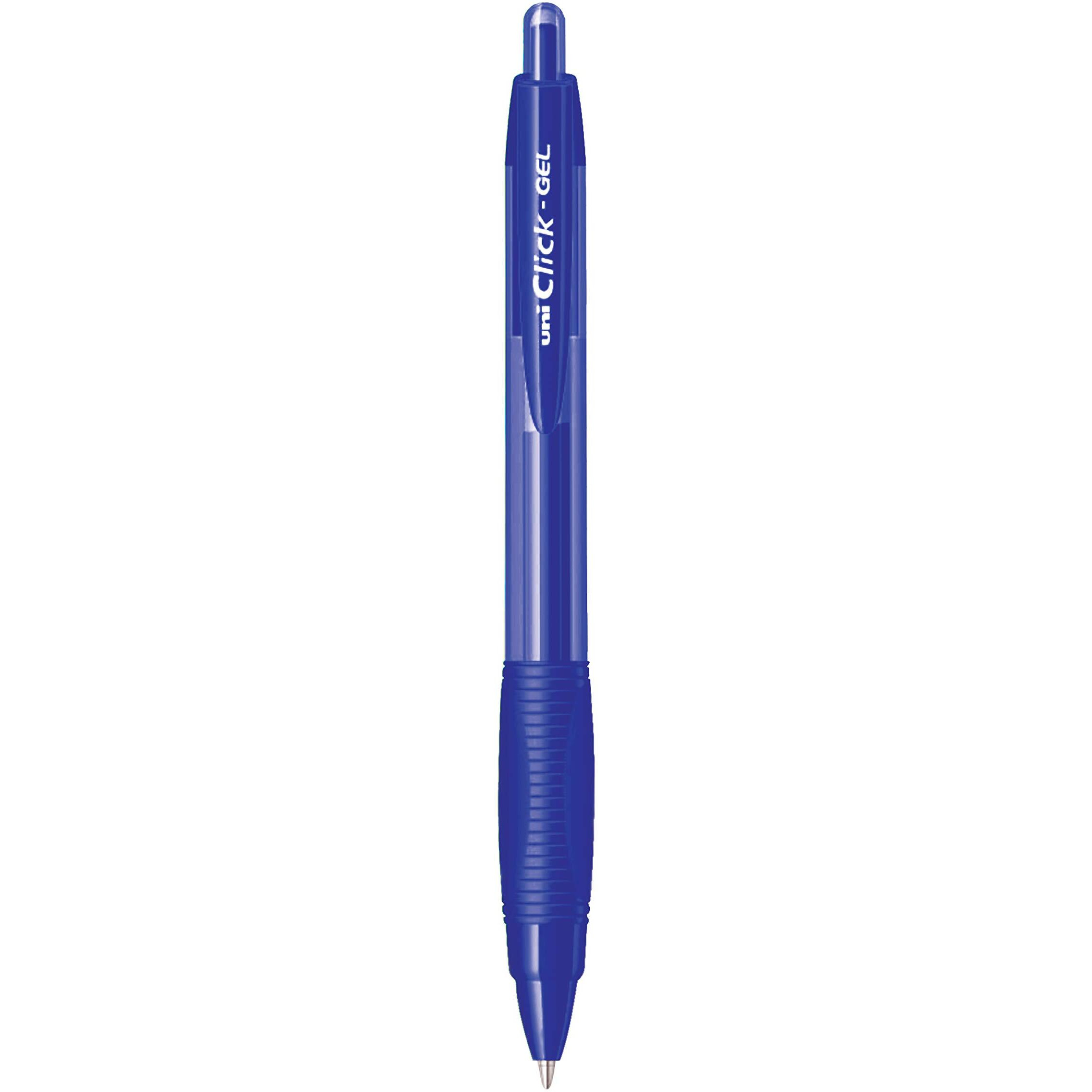 uni-ball Click Gel 0.7mm XSGR7 & NBGK-07 Gel Pen & Refill Combo | 2 Blue Ink Pen with 12 Pcs Refills