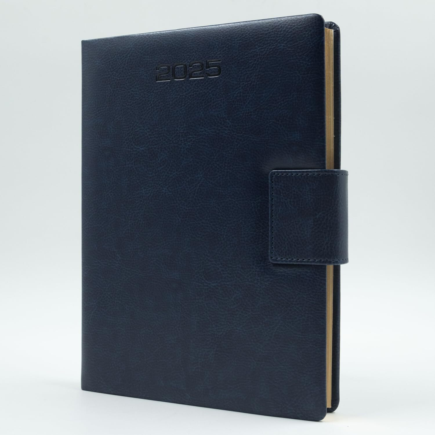 Mahavir Executive Diary 2025 | B5 Size | One-Day-to-a-Page New Year Diary with Magnet Flap | 424 Pages | Natural Shade Paper | PU (Faux Leather) Cover Material | (Navy Blue)