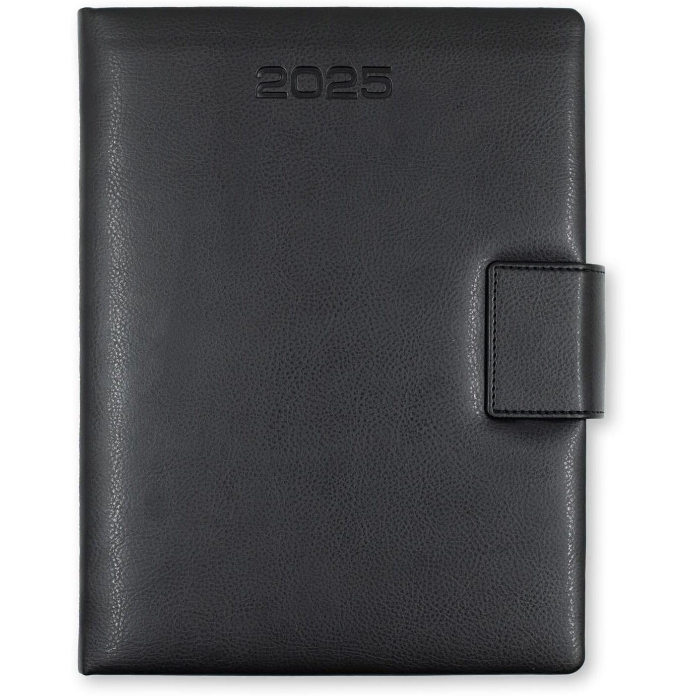 Mahavir Executive Diary 2025 | B5 Size | One-Day-to-a-Page New Year Diary with Magnet Flap | 424 Pages | Natural Shade Paper | PU (Faux Leather) Cover Material | (Black)