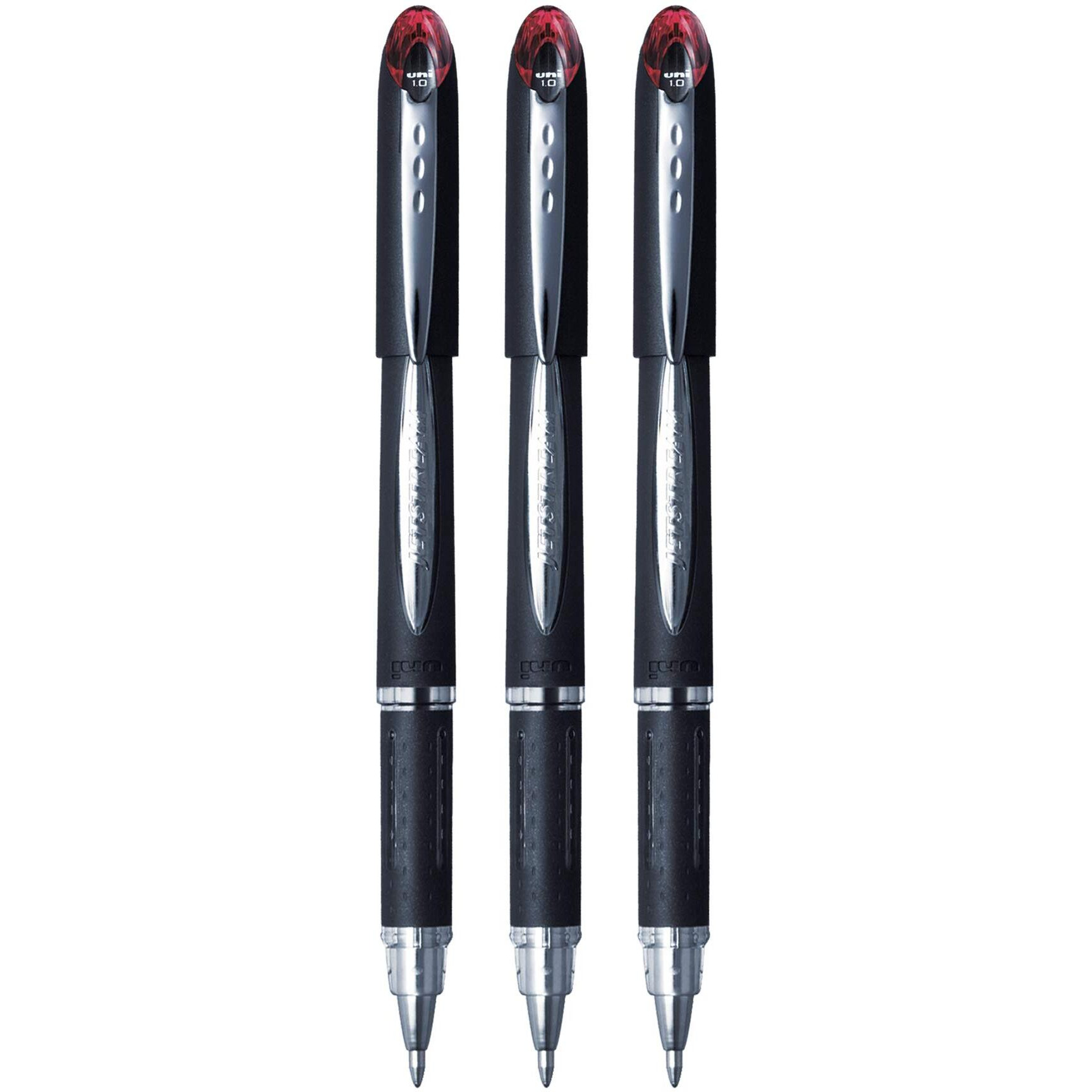 uni-ball Jetstream SX-210 1.0mm Roller Ball Pen | Red Ink, Pack of 3
