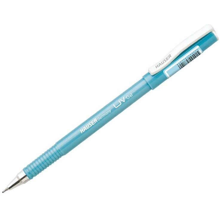 Hauser UV Gel Pen Wallet Pack | Ensures Smoothness & Durability | Waterproof Ink For Smooth & Smudge Free Writing | Blue Ink, Pack of 10 Pens