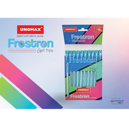 UNOMAX Frostron Gel Pen Pack of 20 (20 Red) |Professional Ergonomic Design for Daily Use, Exam-Friendly | Budget-Friendly, Pocket-Friendly, Ultra-Fine, Ergonomic Design