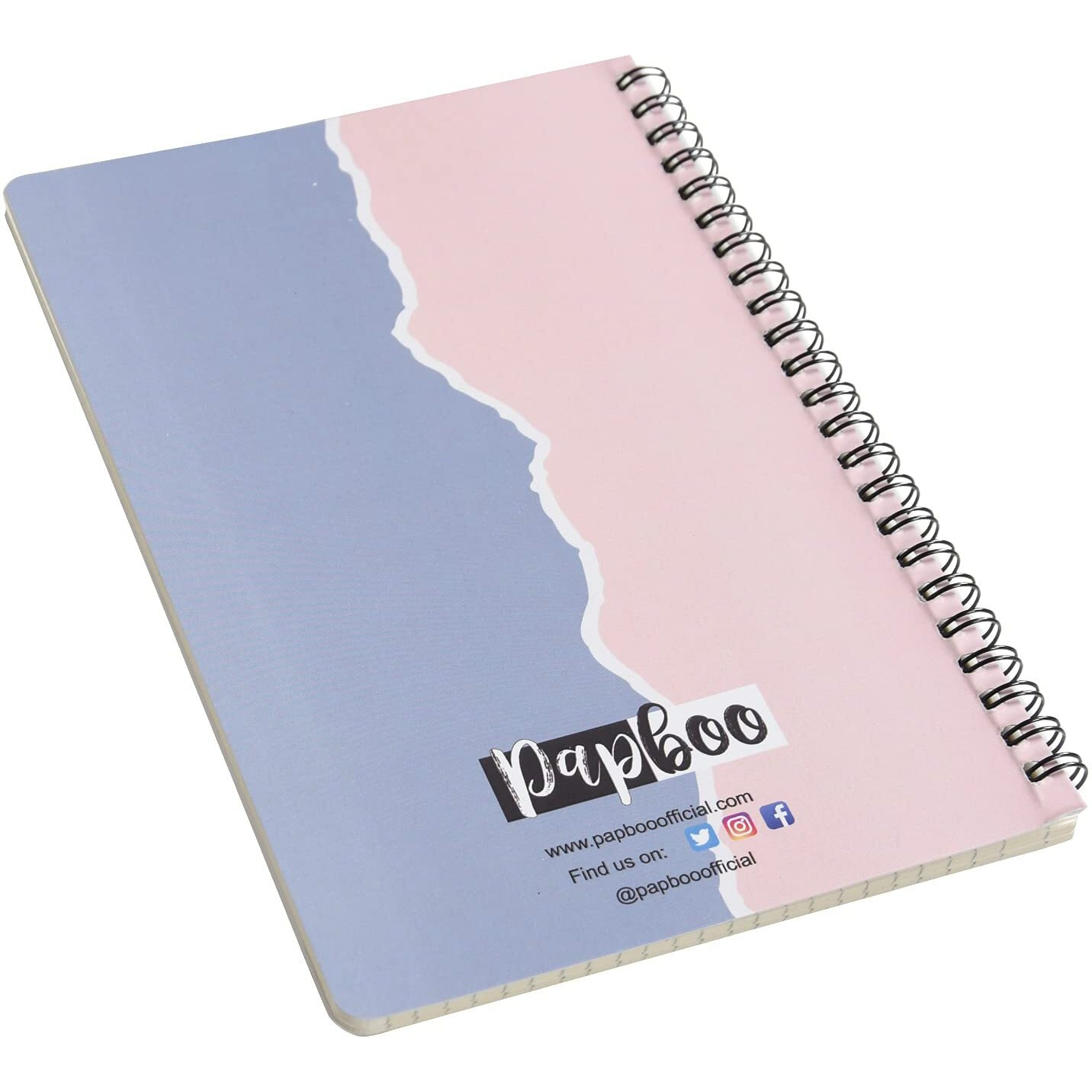 Papboo A5 Handy, Easy to Carry,DonT Forget to Smile Spiral Wiro Notebook  100 GSM Natural Shade Paper, Dot Grid, 120 Pages, Journal, Diary, Gift