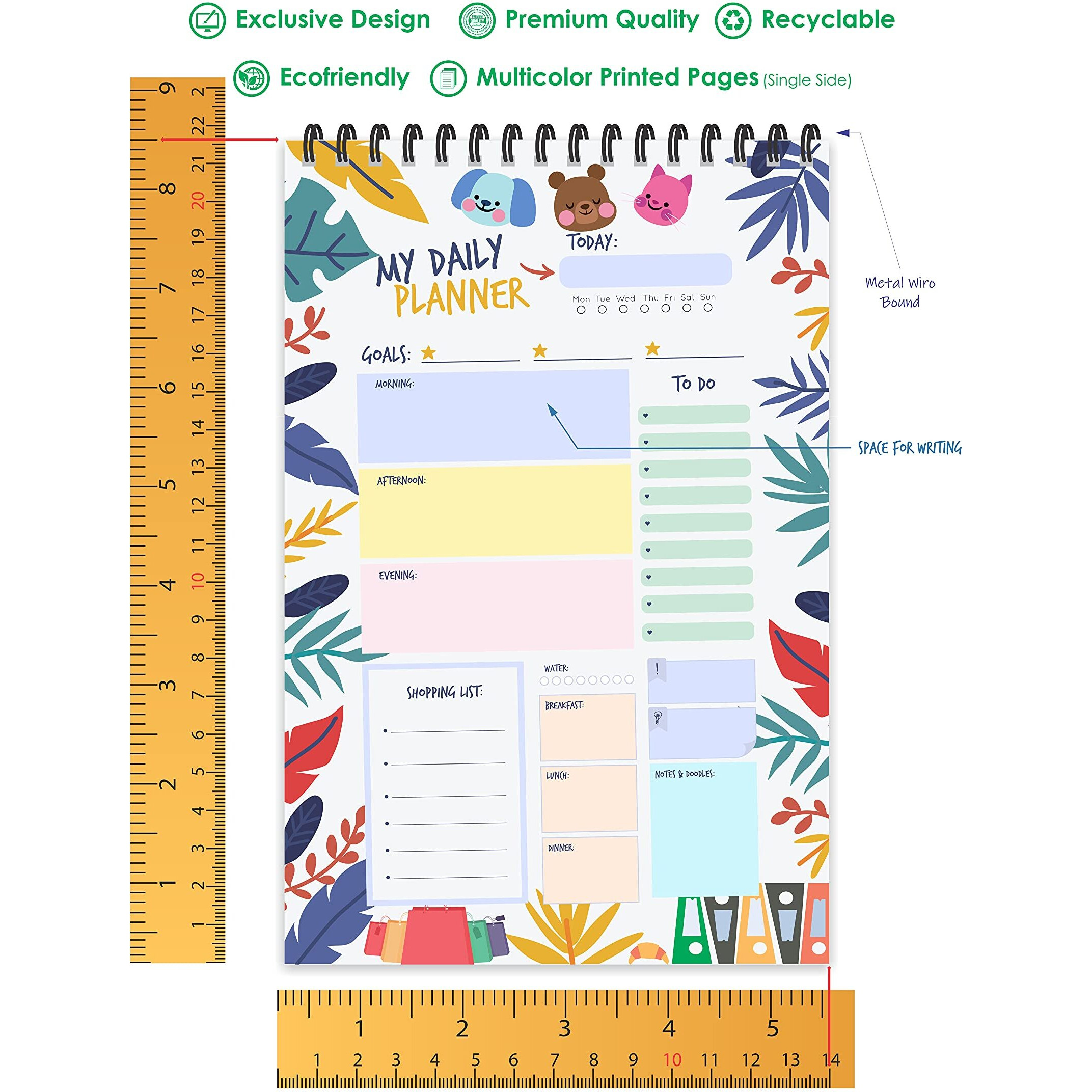 ESCAPER Unicorn Horse Theme Daily Planner  Stay Organized and Inspired with A5-Sized (80 Days Plan) Planner - Perfect for Kids, Students & Creatives