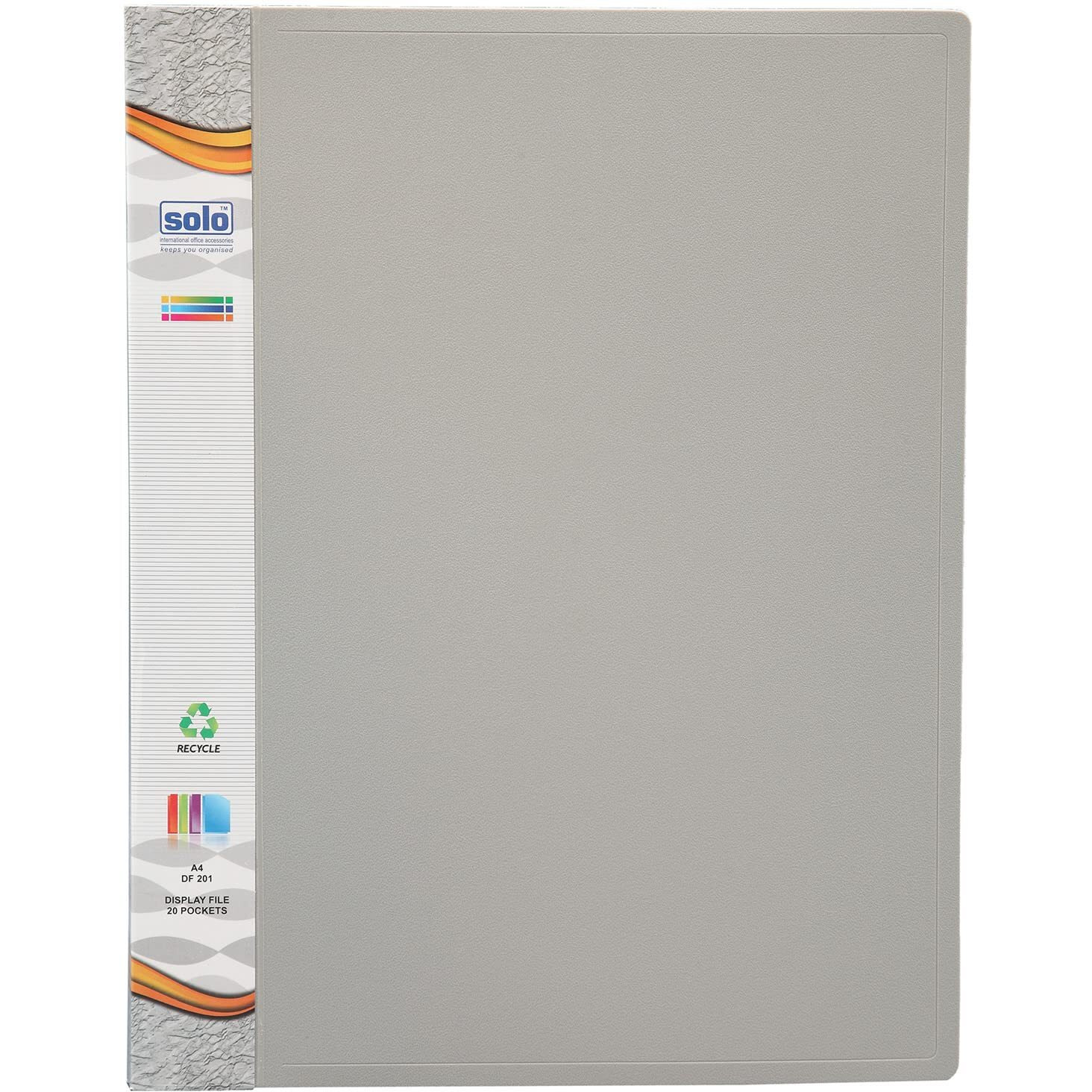 Solo DF201 20 Pocket A4 Size Display File (Grey)
