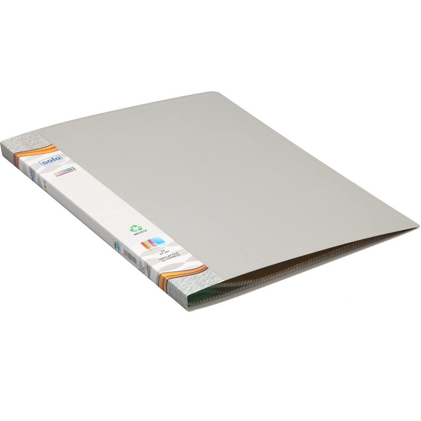 Solo DF201 20 Pocket A4 Size Display File (Grey)