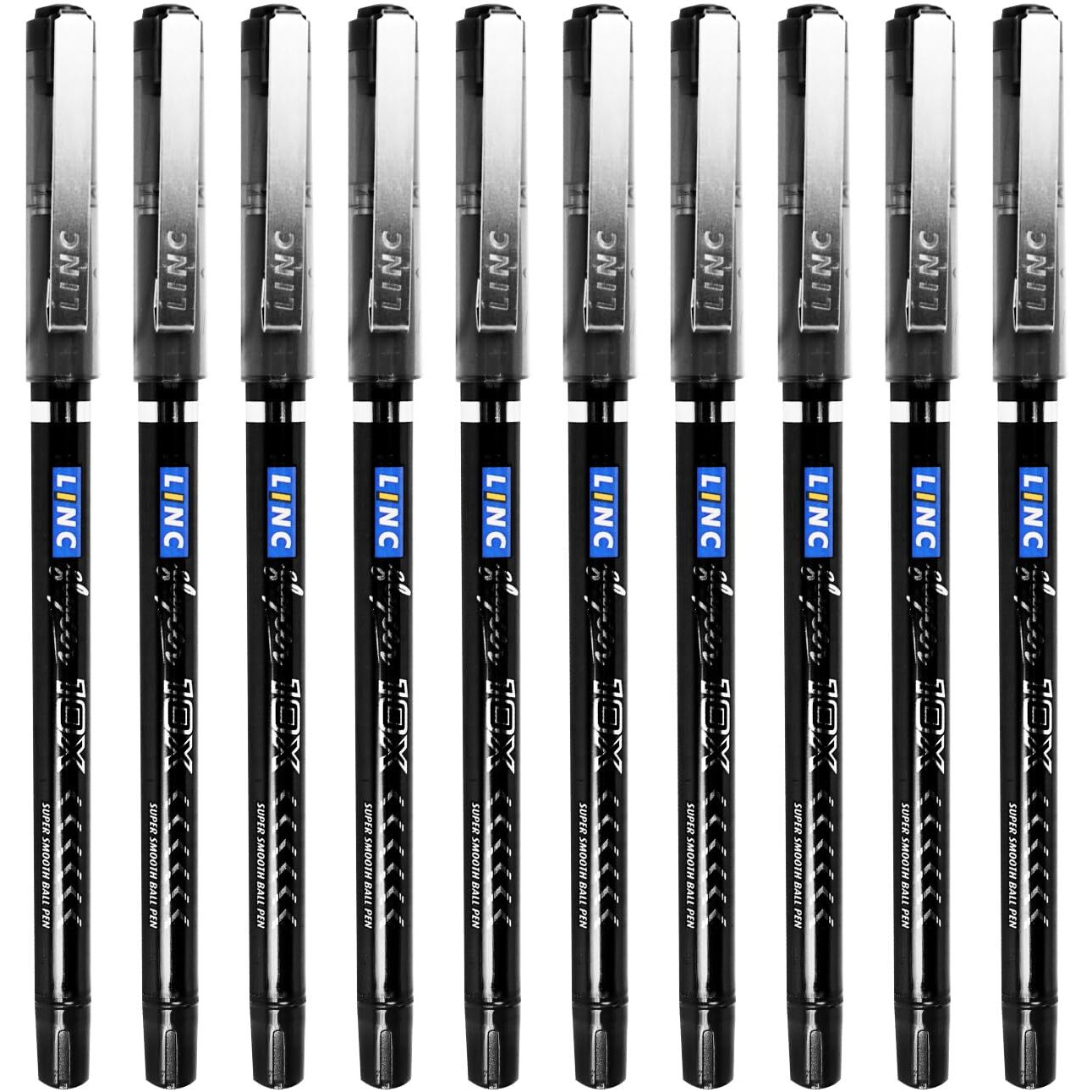 Linc Glycer 0.6mm10X Ball Pen | Black Ink | Pack of 10 Pens