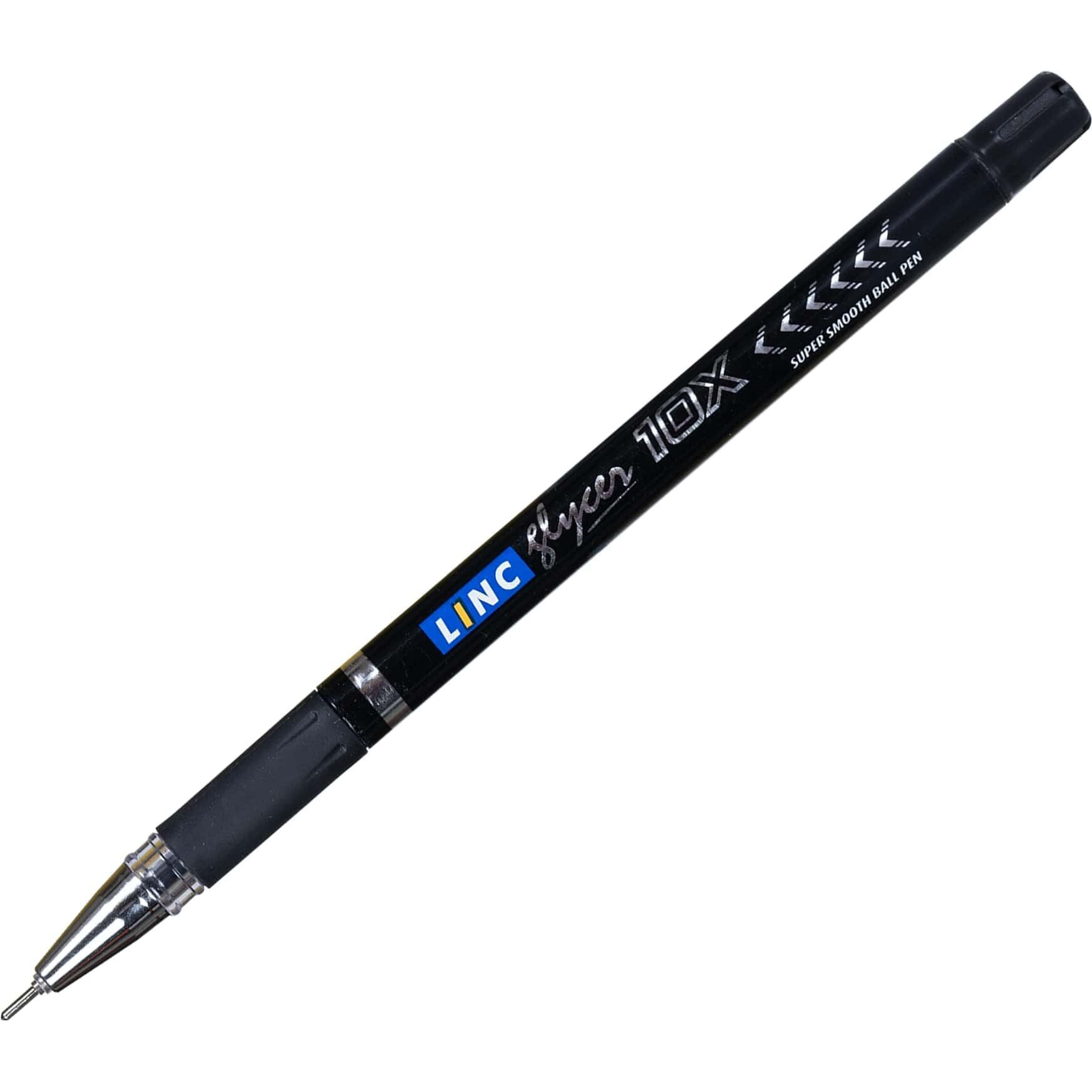 Linc Glycer 0.6mm10X Ball Pen | Black Ink | Pack of 10 Pens