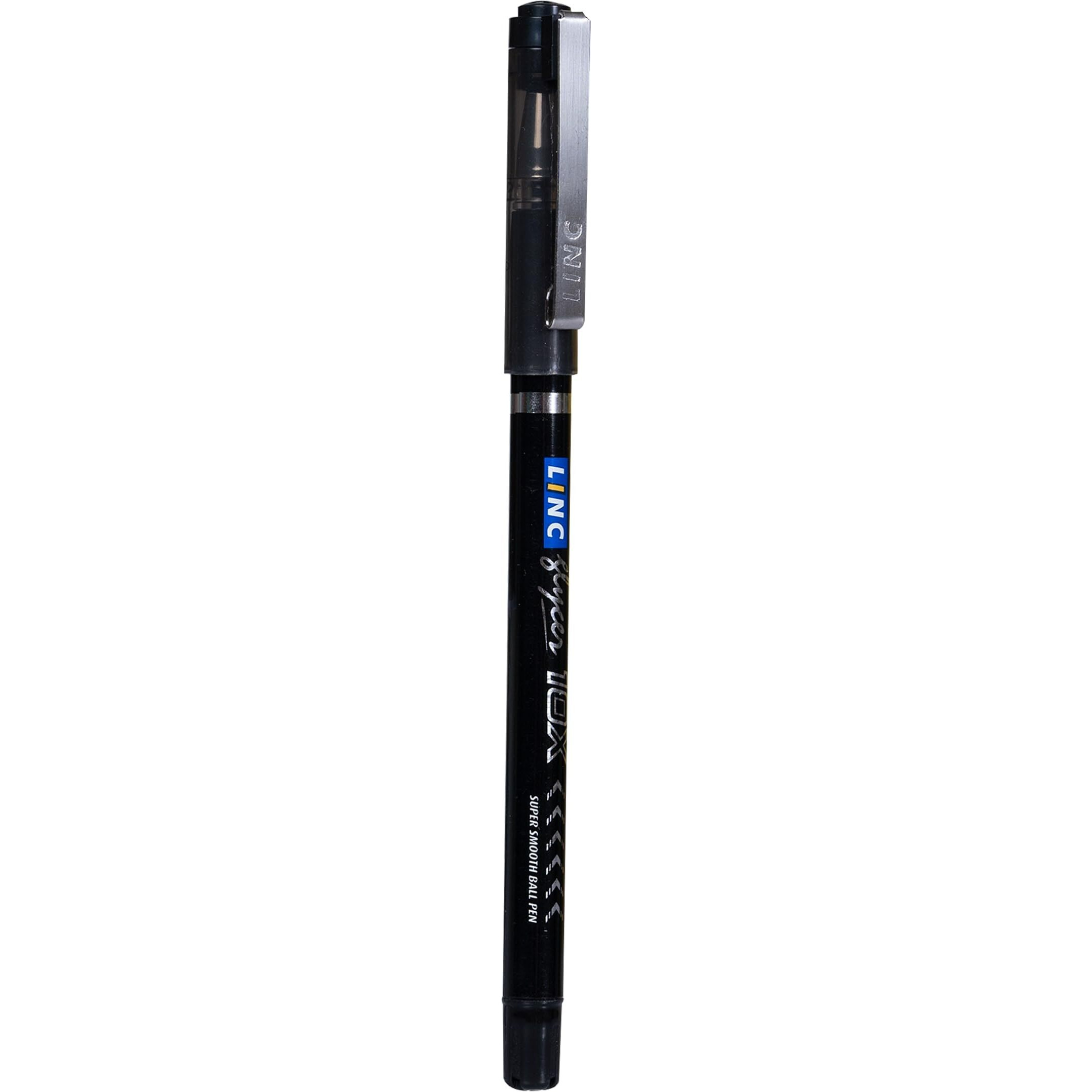 Linc Glycer 0.6mm10X Ball Pen | Black Ink | Pack of 10 Pens