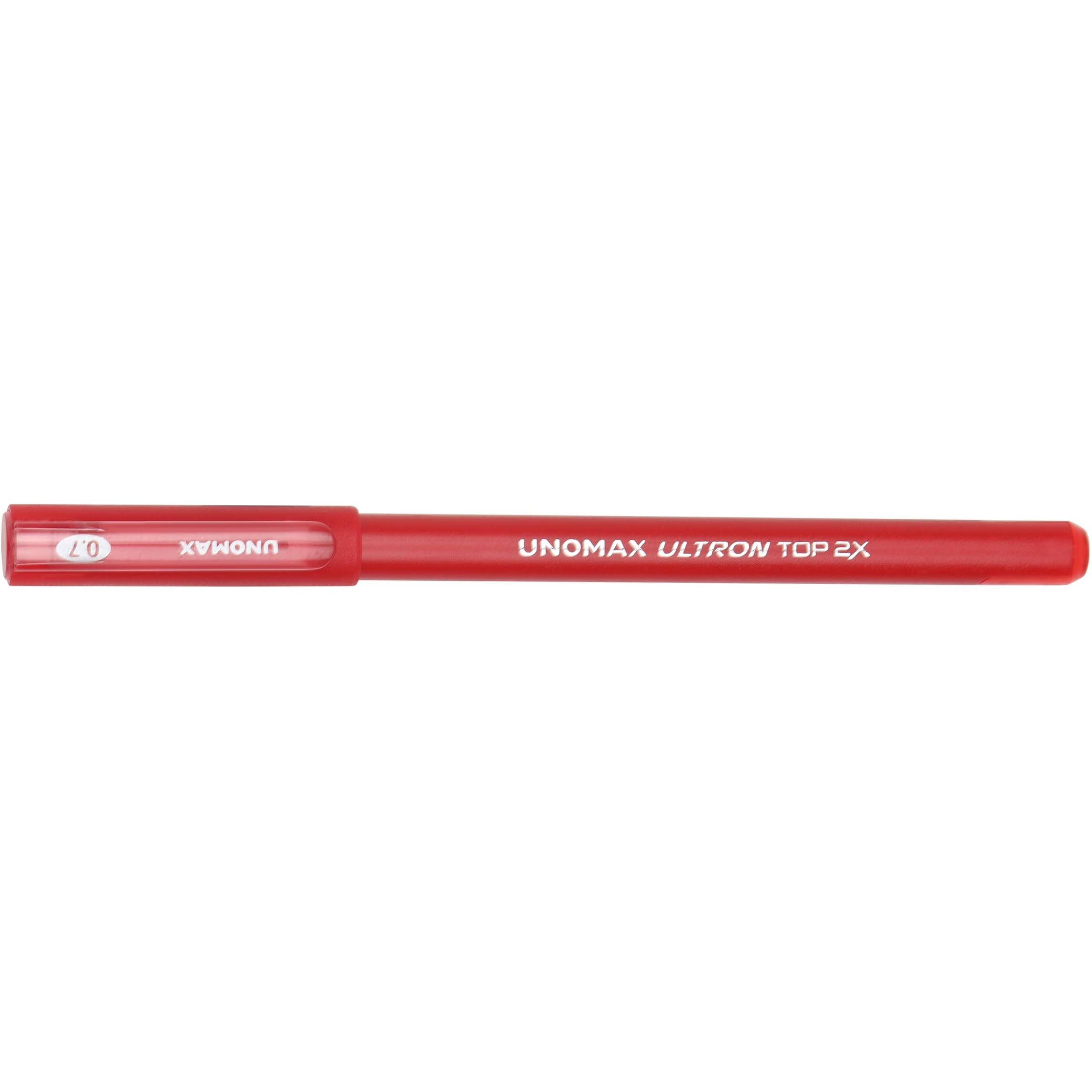 Unomax Top 2X Ballpen (20 Pc Hanger) | 10 Blue & 10 Red | Precision 0.7mm Tip for Detailed Writing | Comfort Grip for | Perfect for Professionals, Students, and Everyday Use