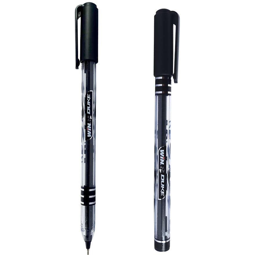 WIN Duke Ball Pen | 20 Black Ink Pens | Pastel Body | Students, Exams | Comfortable Grip | Extra Smooth Writing | Ideal for School Office Stationary & Business Use