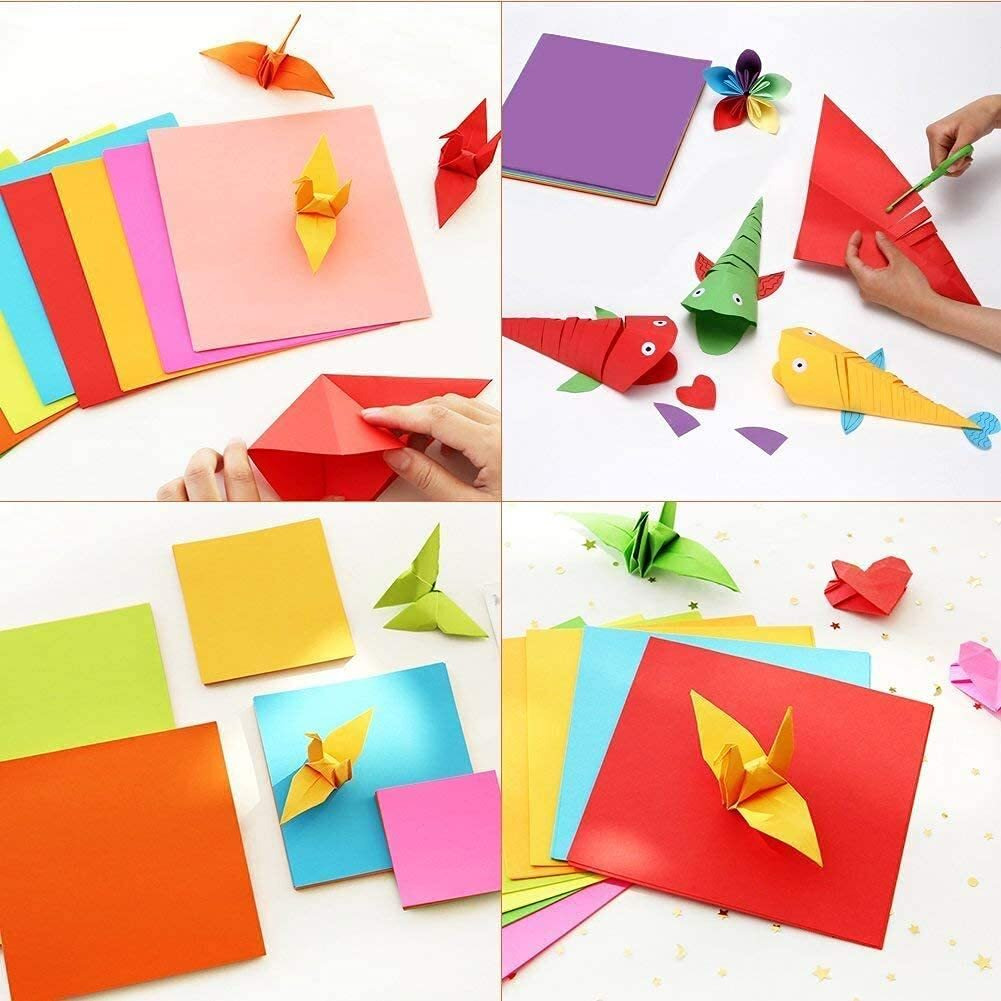 SNOW CRAFTS A4 Size 100 Sheets Double Sided Colored Pack For art & craft, Decoration, Copy Printing Papers Sheets, DIY Craft Smooth Finish Home, School, Greeting Cards Etc.