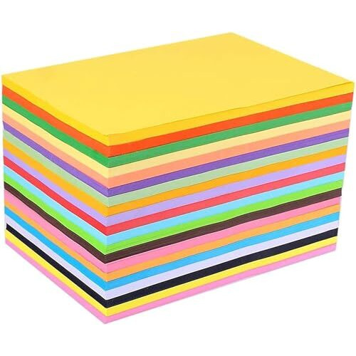 Eclet A4 100 Coloured Sheets (10 Sheets each color) Copy Printing/Art and Craft Paper Double Sided Coloured Office Stationery Children's Day Gift, Birthday Gift, Party Favors,christmas decor etc a