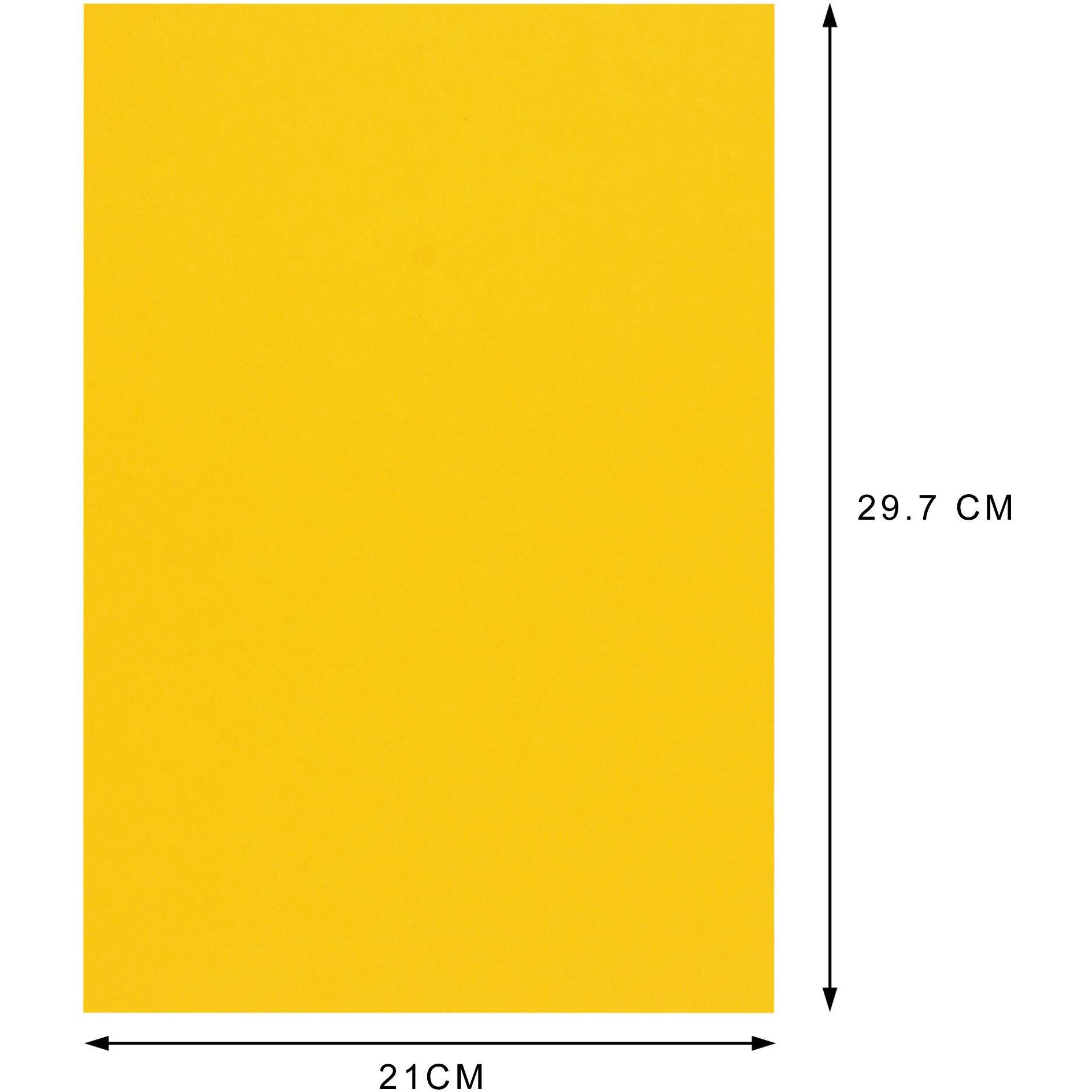 Snow Crafts A4-Size Coloured Crafts Sheets 120-180 GSM (Pack of 20 Sheets) (Dark Yellow)