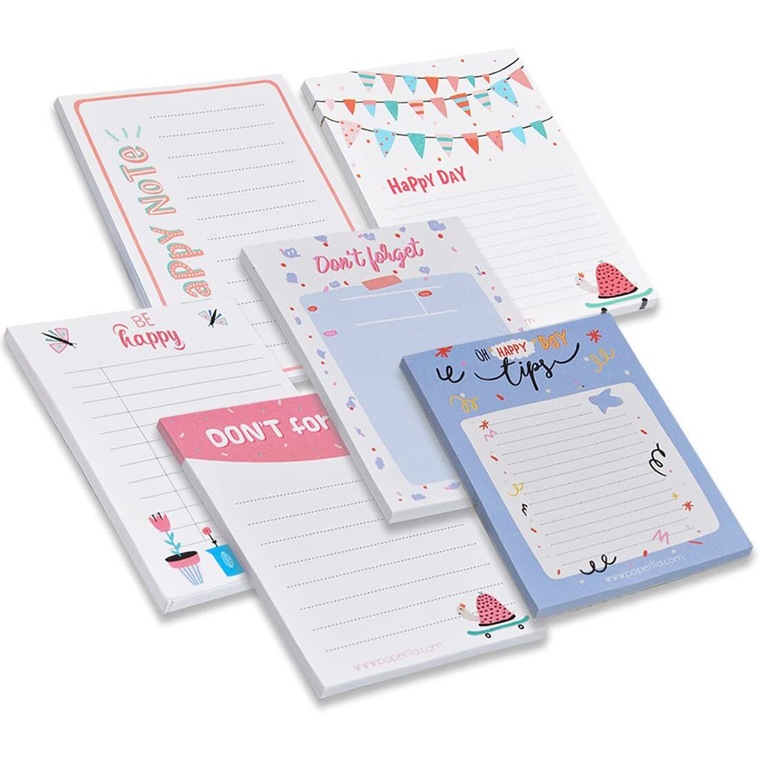 COI to do List- Stylish Notepads for Grocery List, Shopping List, to-Do List Modern Design Notepads | 50 Sheets per Pad | Set of 6 Writing Pads