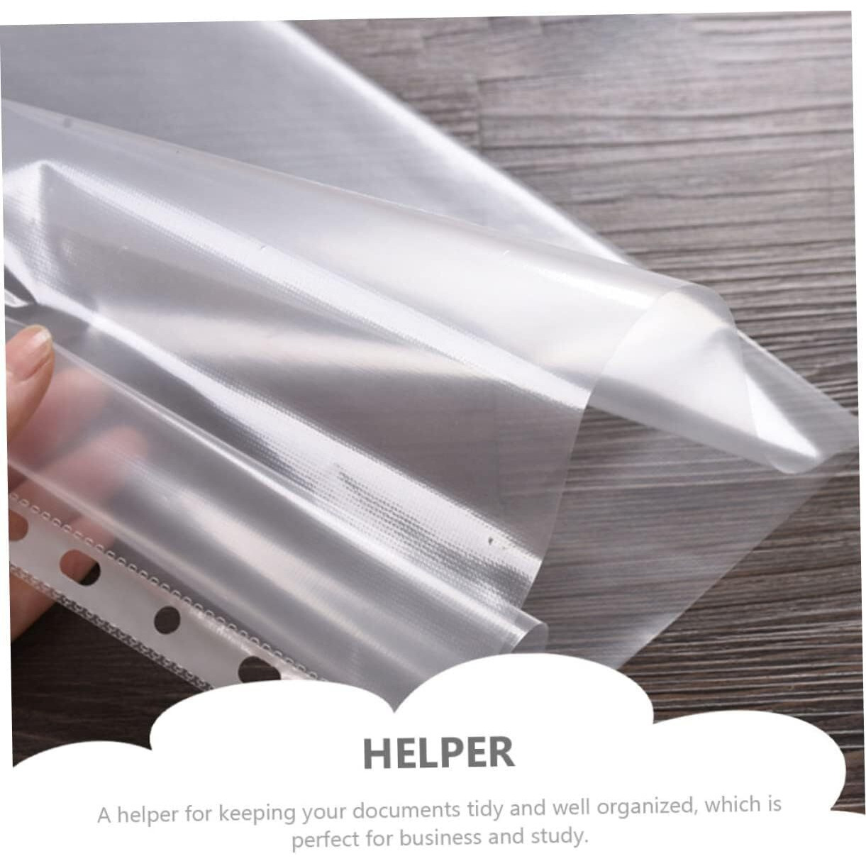 WHNOATOC 20 Pack 200 Micron Sheet Protectors, Plastic Clear Folder Leafs Document Sleeves, Heavyweight Non-Glare, Reinforced 11-Hole, Acid-Free, Archival Safe for Documents and Photos (A-4 Size)