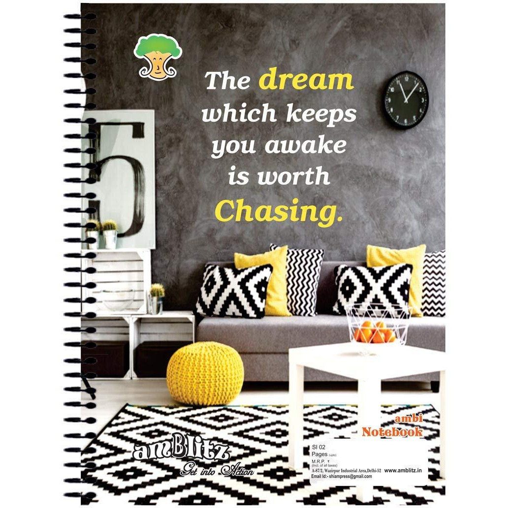 Amblitz Spiral Notebook - A4-300 Pages - Single Line Ruled