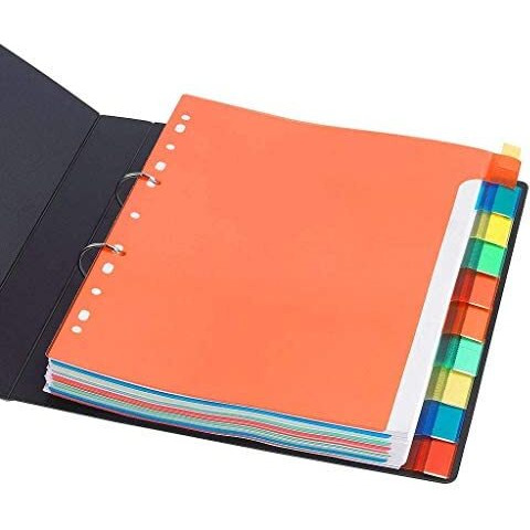 True-Ally A4 Binder Index Divider (10 Insertable tab Sheets) - Separators for Box Files, Lever Arch Files, Binders - A4 Size - Multicolor Tabs (Pack of 2 (Total 20 Sheets))