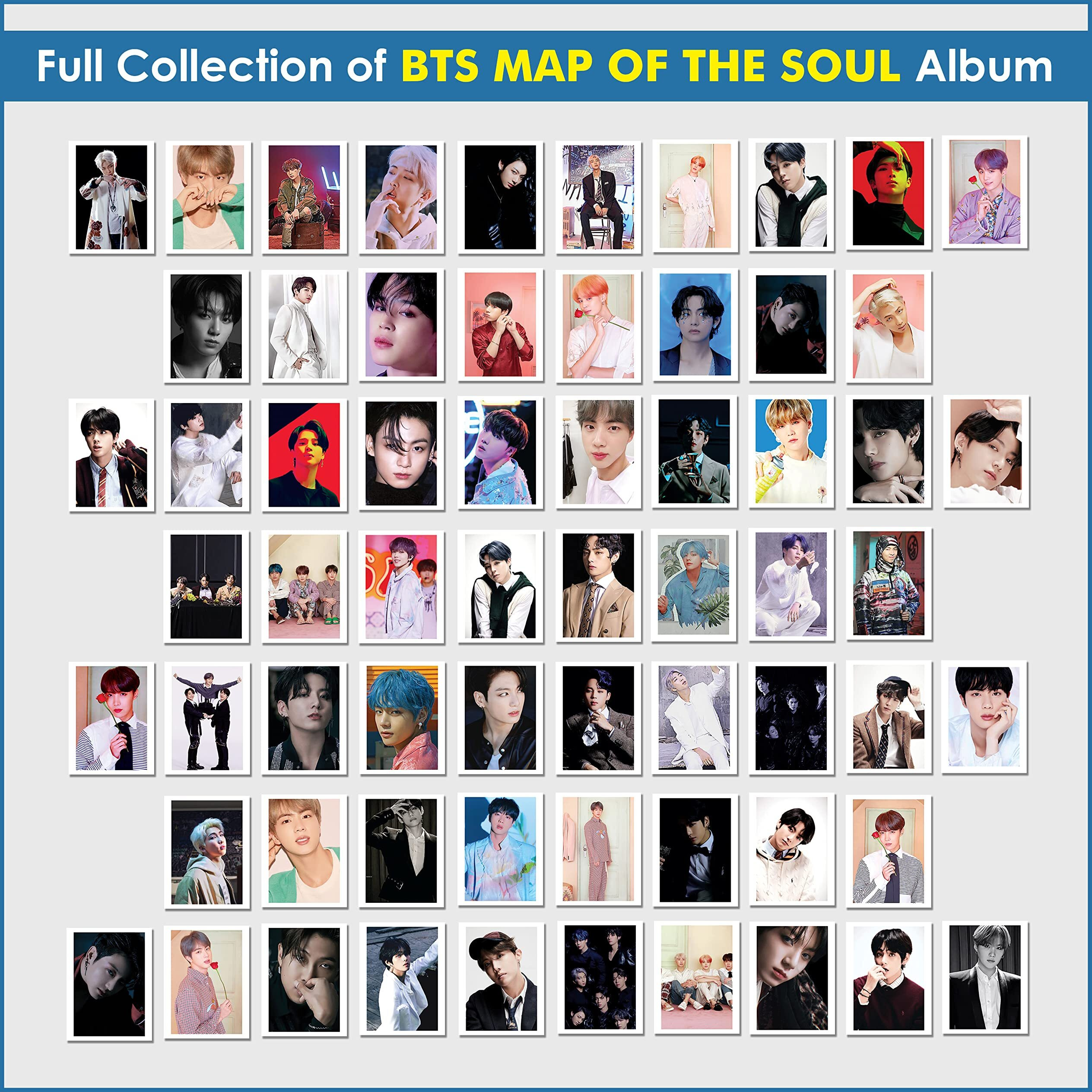 Creative Decker Bts Albums Map Of The Soul Photocard (Set Of 64) Premium Photocards, Merch For Journal Supplies, Scrapbooking, Collection For All Occasion(Size-4 Inch  3 Inch)