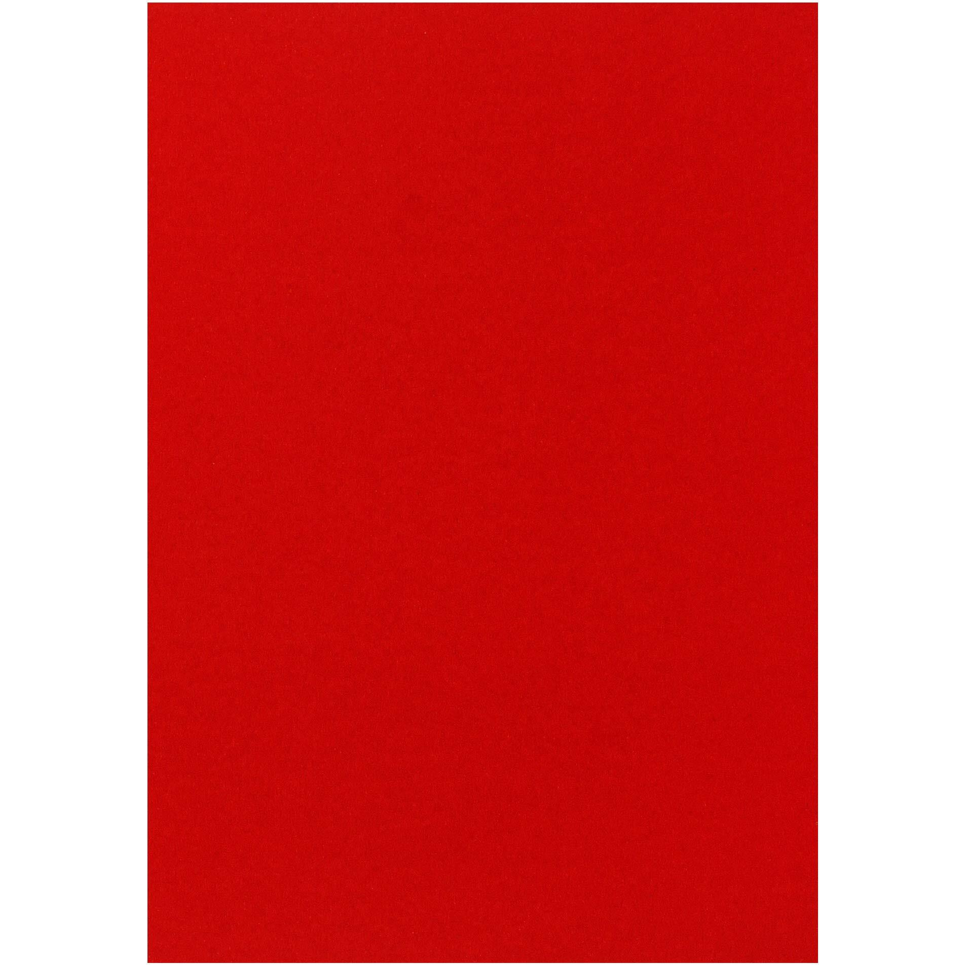 Snow Crafts A4-Size Coloured Crafts Sheets 120-180 GSM (Pack of 20 Sheets) (Red)