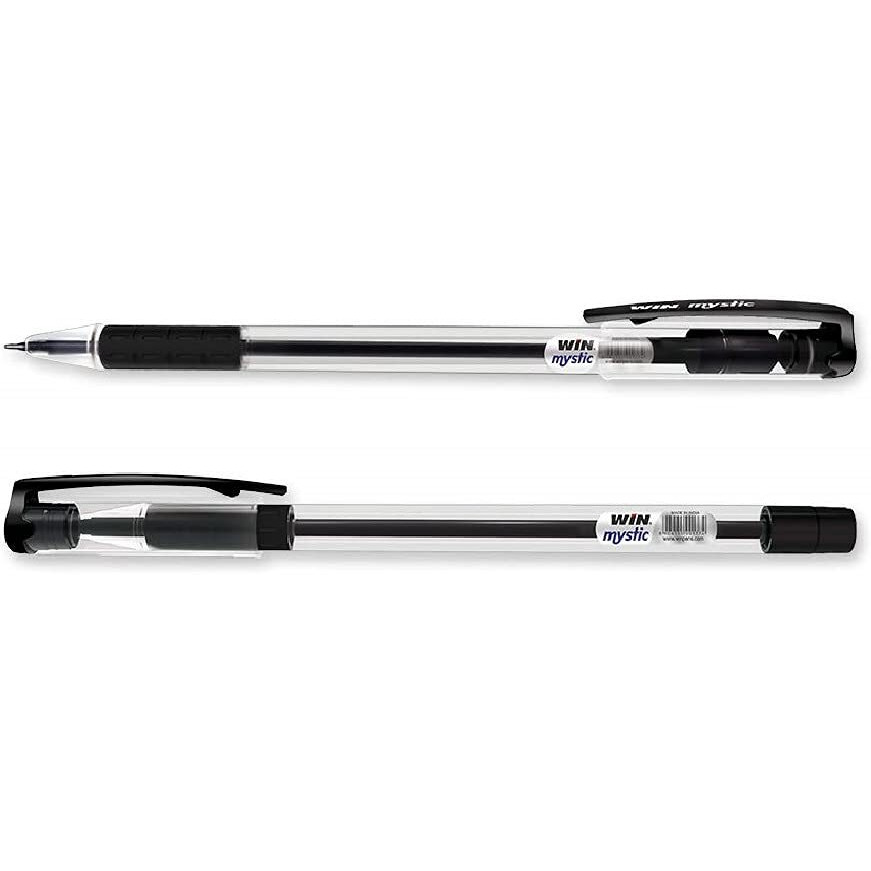 WIN Mystic Ball Pens Set | 20 Black Ink Pens | Comfortable Grip | Smooth Ink Flow | 0.7mm Tip for Smooth Writing | Pens for Students | Ideal for School, Office & Business Use