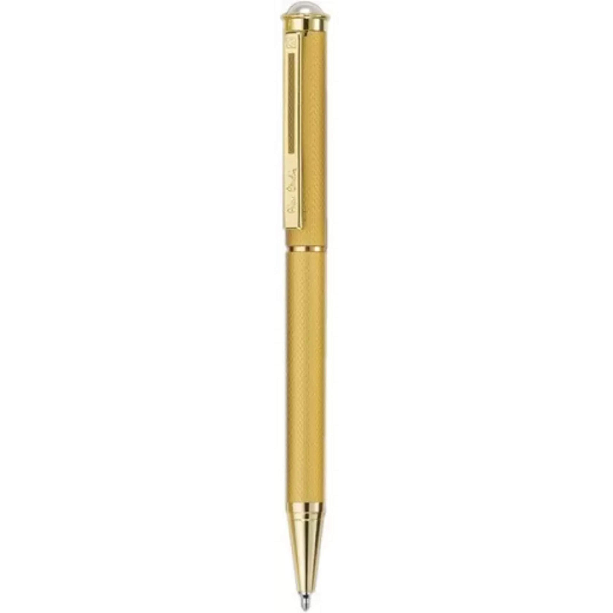 Pierre Cardin Premium Pearl Satin Gold Ball Pen With Twist Mechanism | Elegant Satin Gold Finish with Gold Trims | Ideal For Christmas, New Year & Corporate Gifting