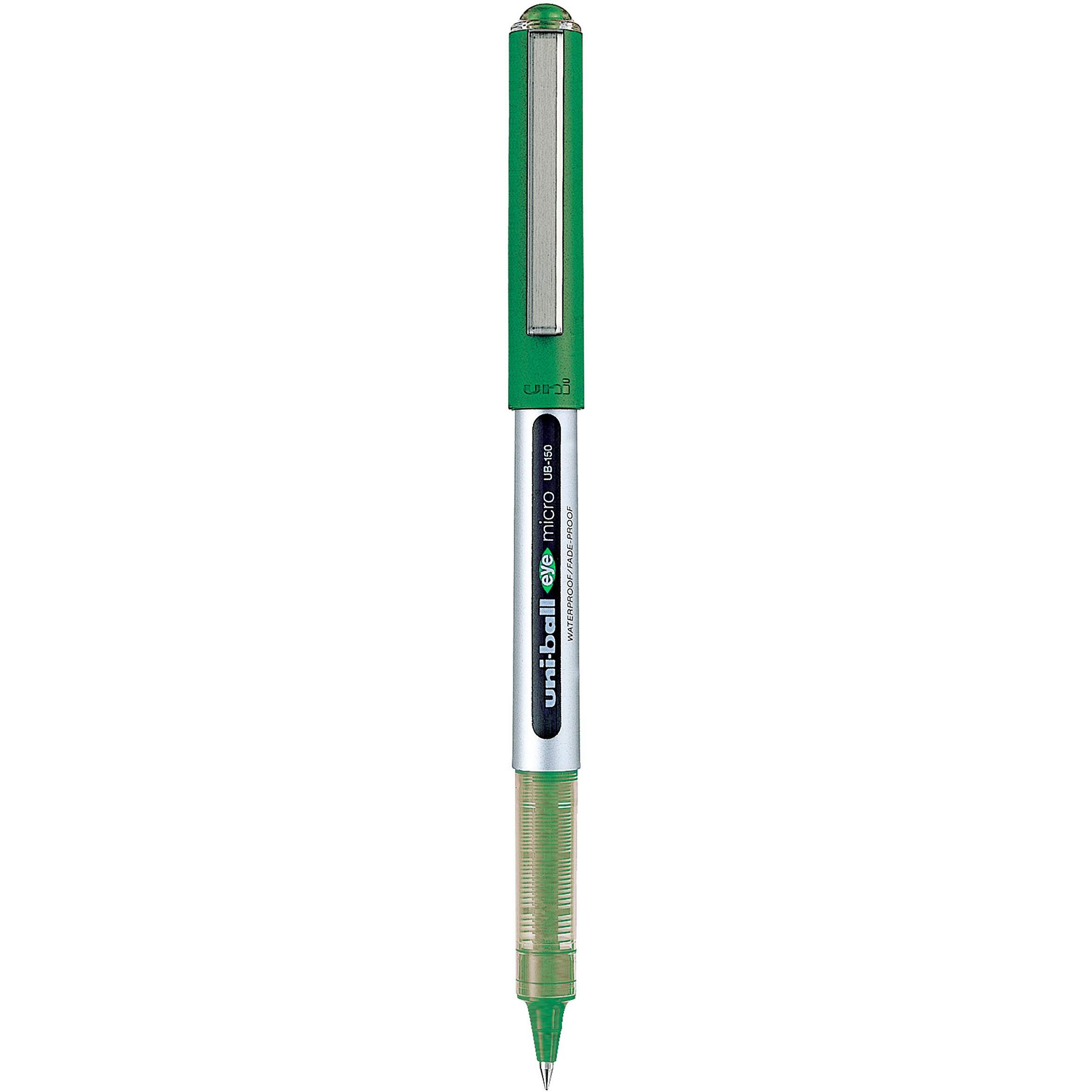 UNI-BALL Eye UB150 0.5mm Roller Ball Pen | Green Ink, Pack of 5