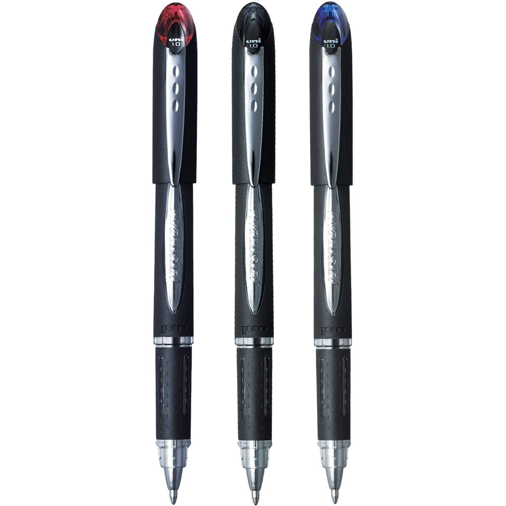 uni-ball Jetstream SX-210 1.0mm Roller Ball Pen | Blue, Black & Red Ink, Pack of 3