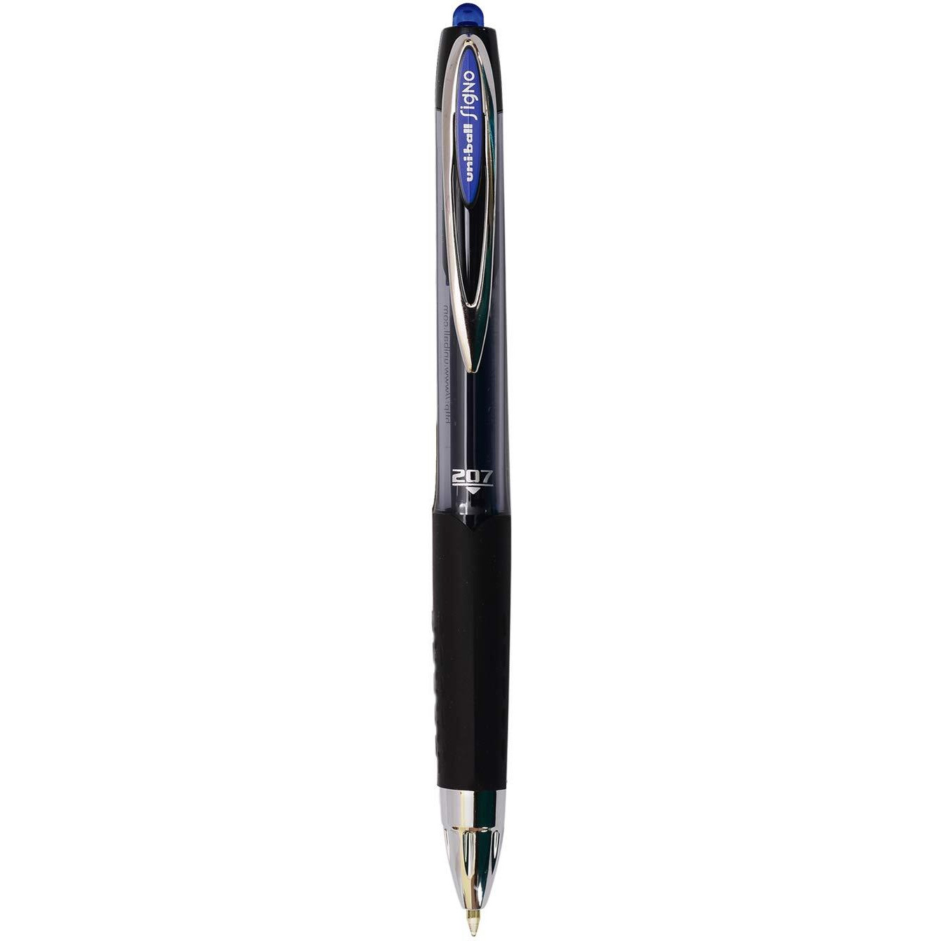 UNI-BALL Signo UMN207 0.7mm Retractable Gel Pen | Scratch Free Tip | Water & Fade Resistant | Smooth Long Lasting Smudge Free Ink | School and Office stationery | Blue Ink, Pack of 1