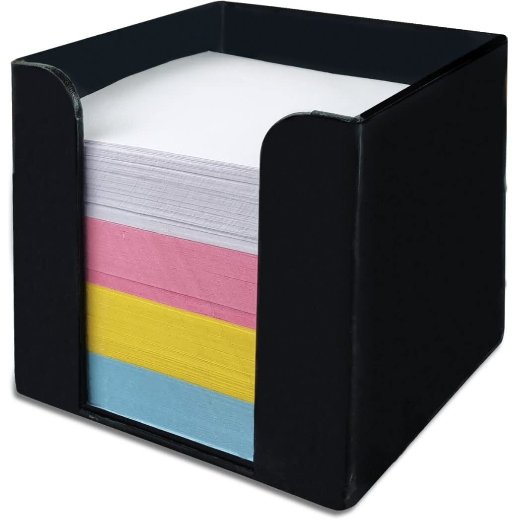 Flybuy Memo Pad Cube with Pack of 1000 Multicolor Paper Sheets Ideal for Home and Offices (Size3.75'' X 3.75'')