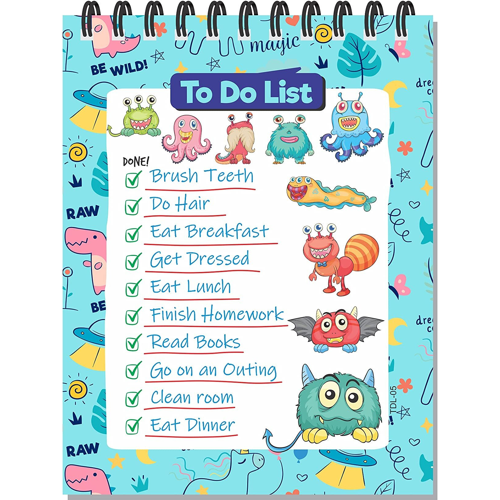 ESCAPER Monster Themed Activity To-Do List Planner that Sparks Organization and Encourages Productivity