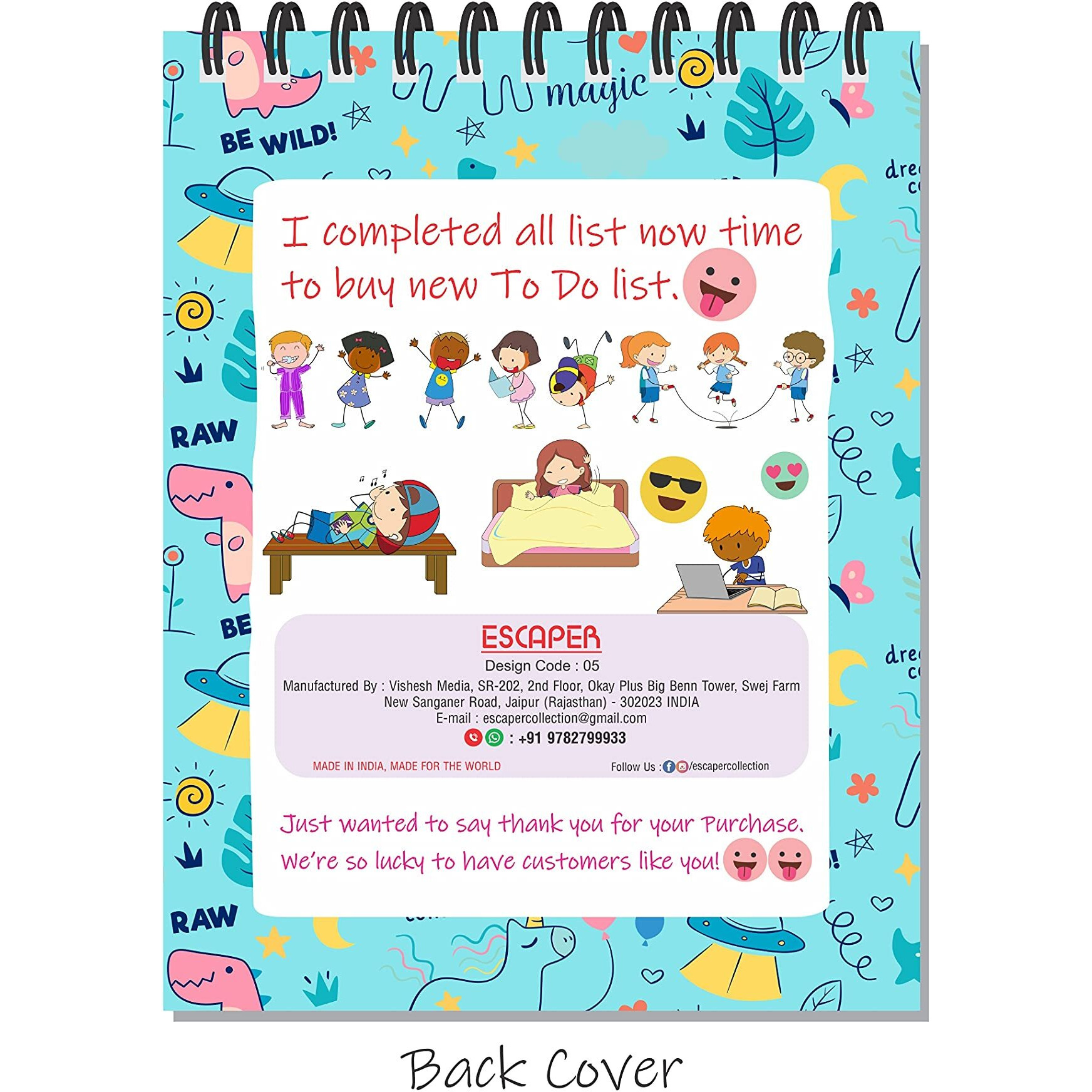 ESCAPER Monster Themed Activity To-Do List Planner that Sparks Organization and Encourages Productivity