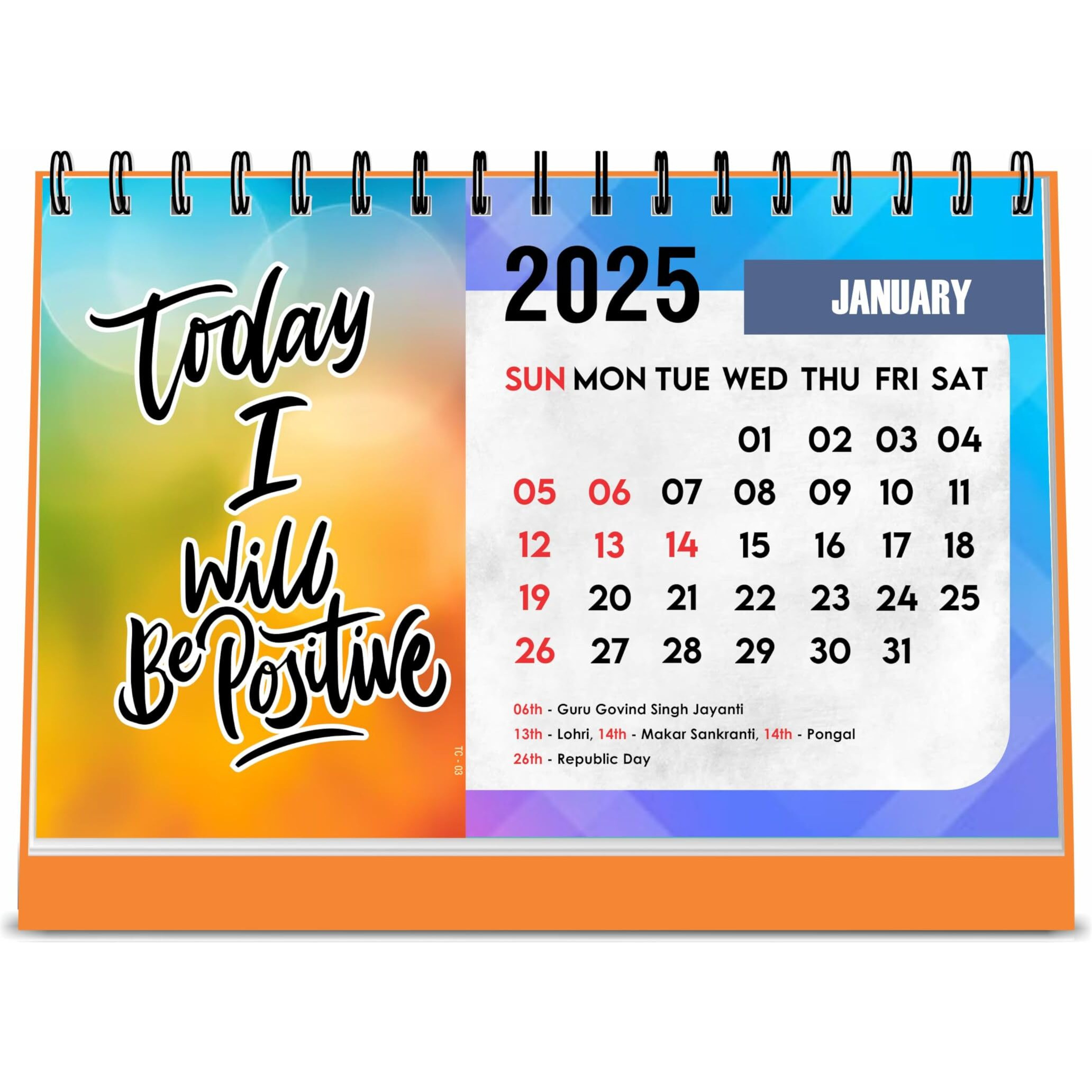 ESCAPER Motivational Desk Calendar 2025 (22 x 15 cm), Table Calendar 2025, Desktop Calendar 2025, Inspirational Quotes Calendar 2025, Motivational Calendar for Desk, New Year Calendar 2025