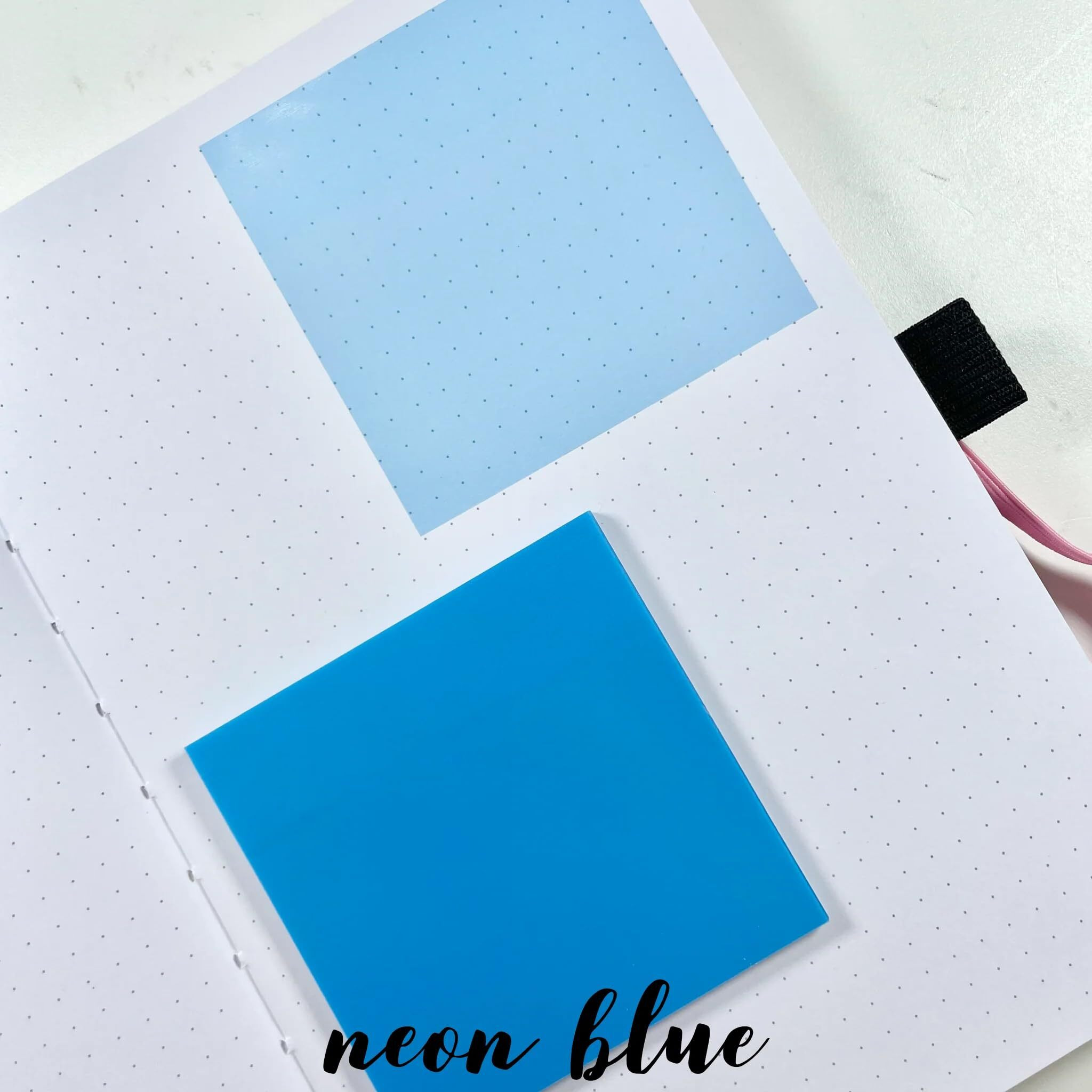 SHUTTLE ART Transparent Sticky Notes - 50 Sheets Translucent Waterproof Colorful Clear Sticky Note Annotating Removable Self Adhesive Memo Message Reminder for Home Office School (Blue Sticky Notes)