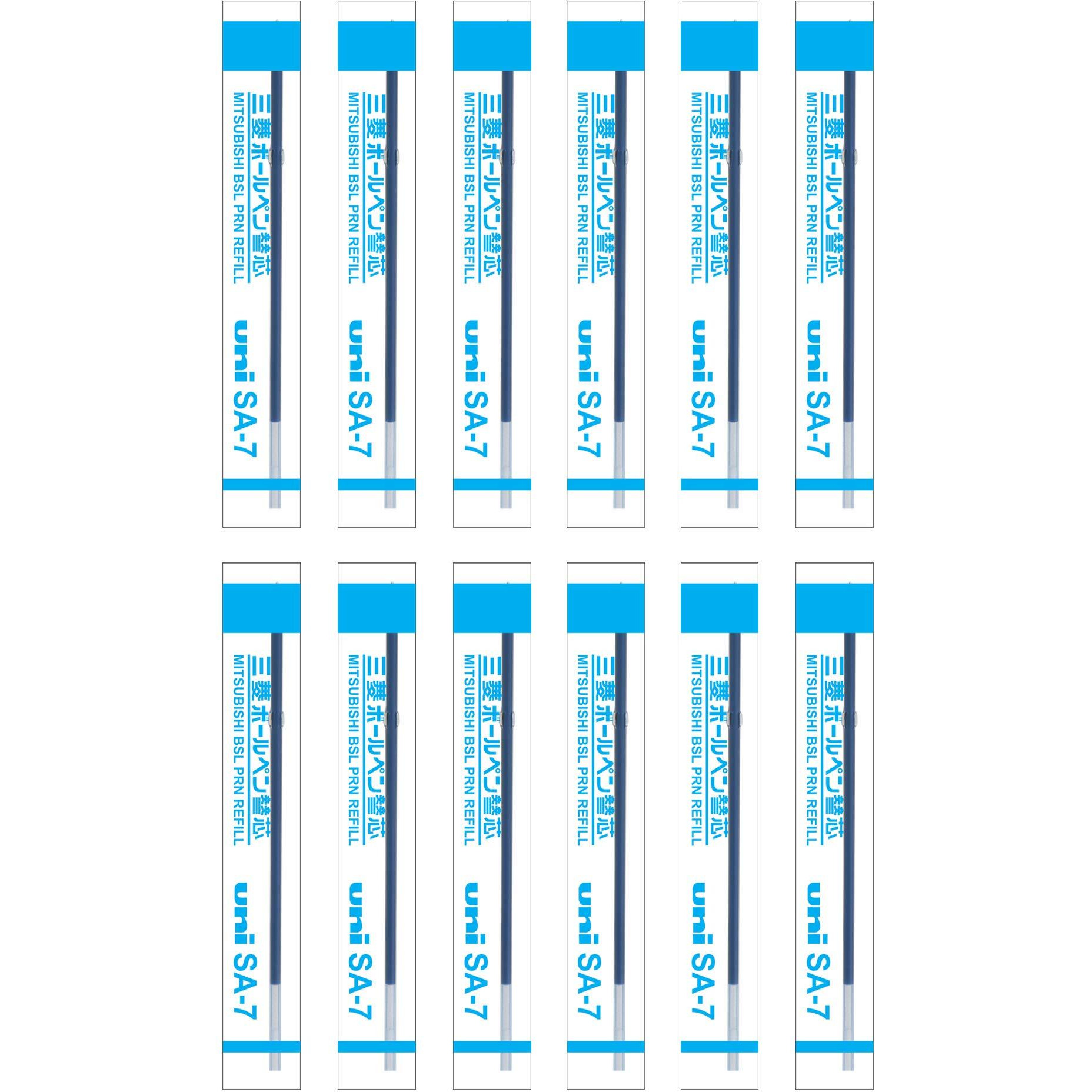 uni-ball SA-7 0.7mm Ball Pen Refill | Usable for SA-R | Blue Ink, Pack of 12