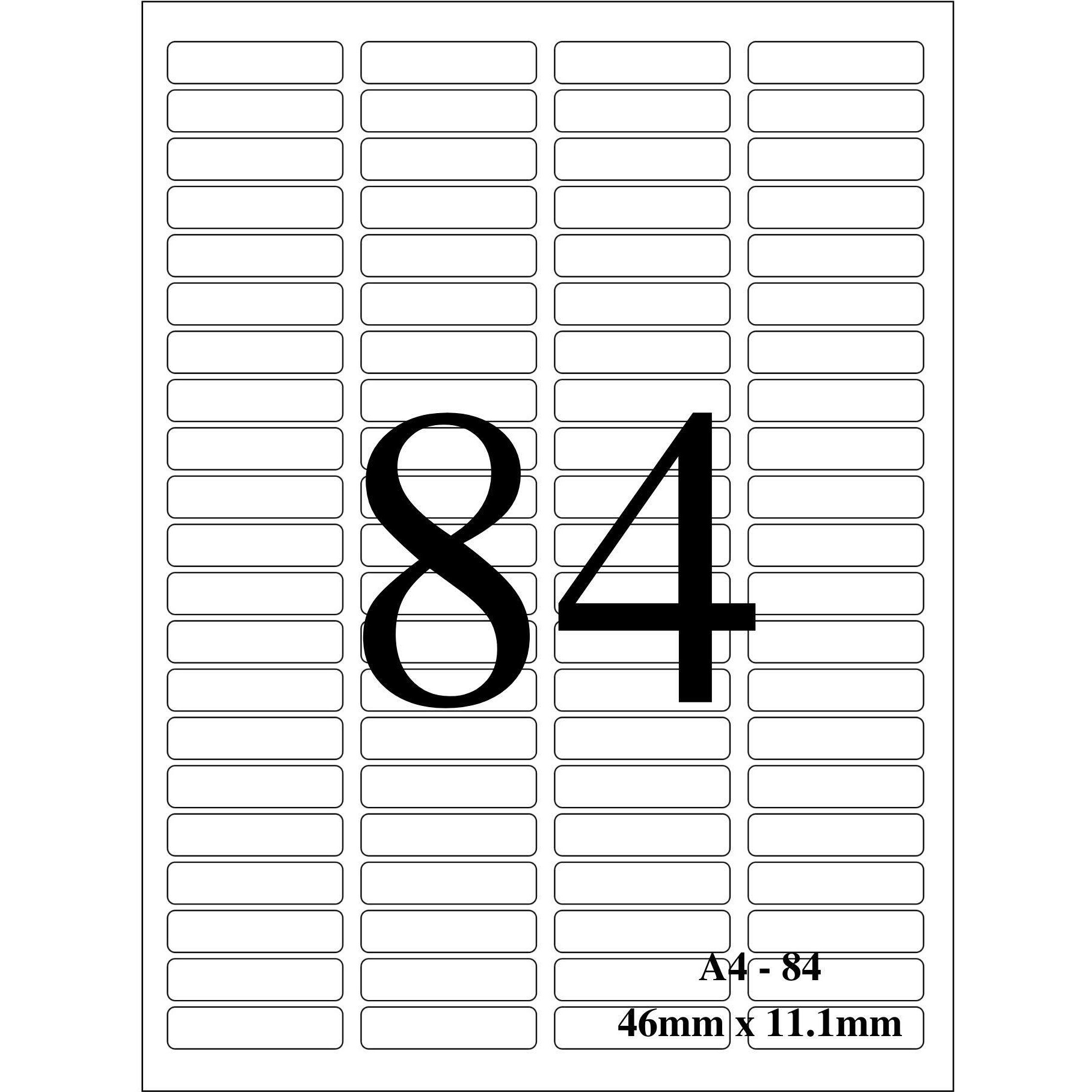 True-Ally A4 Size White Self Adhesive Label/Sticker for Printer (Inkjet/Copier/Laser) - 84 Sticker Per Sheet - 40 Sheets Pack (A4ST84-40 Sheets)