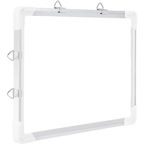 ECLET Alloy Steel, Aluminium Non Magnetic 1 X1 feet Double Sided White Board and Chalk Board Front Side whiteboard Marker Surface and Back Side Chalkboard Surface (1x1 feet, Pack of 1 Item)