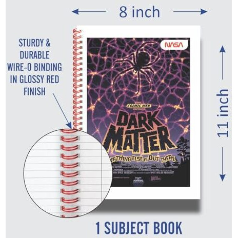 Anupam NASA 1 Subject Notebook A4, 70 GSM, 100 Sheets (200 Pages) College Ruled Spiral Subject Notebook for Work, School Supplies, Home & Office, Writing Journal (Pack of 1)