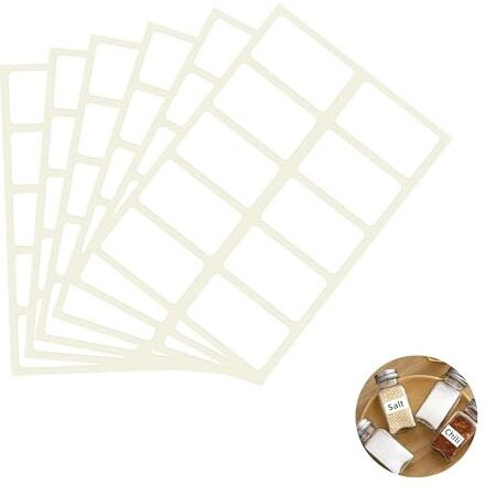 White Vinyl Writeable Sticker Pack of 200 Stickers, Non-Tearable Glossy Label, 25x50mm Size, Printable Label, Product Labeling, Informational Labels, Branding and Promotional Use