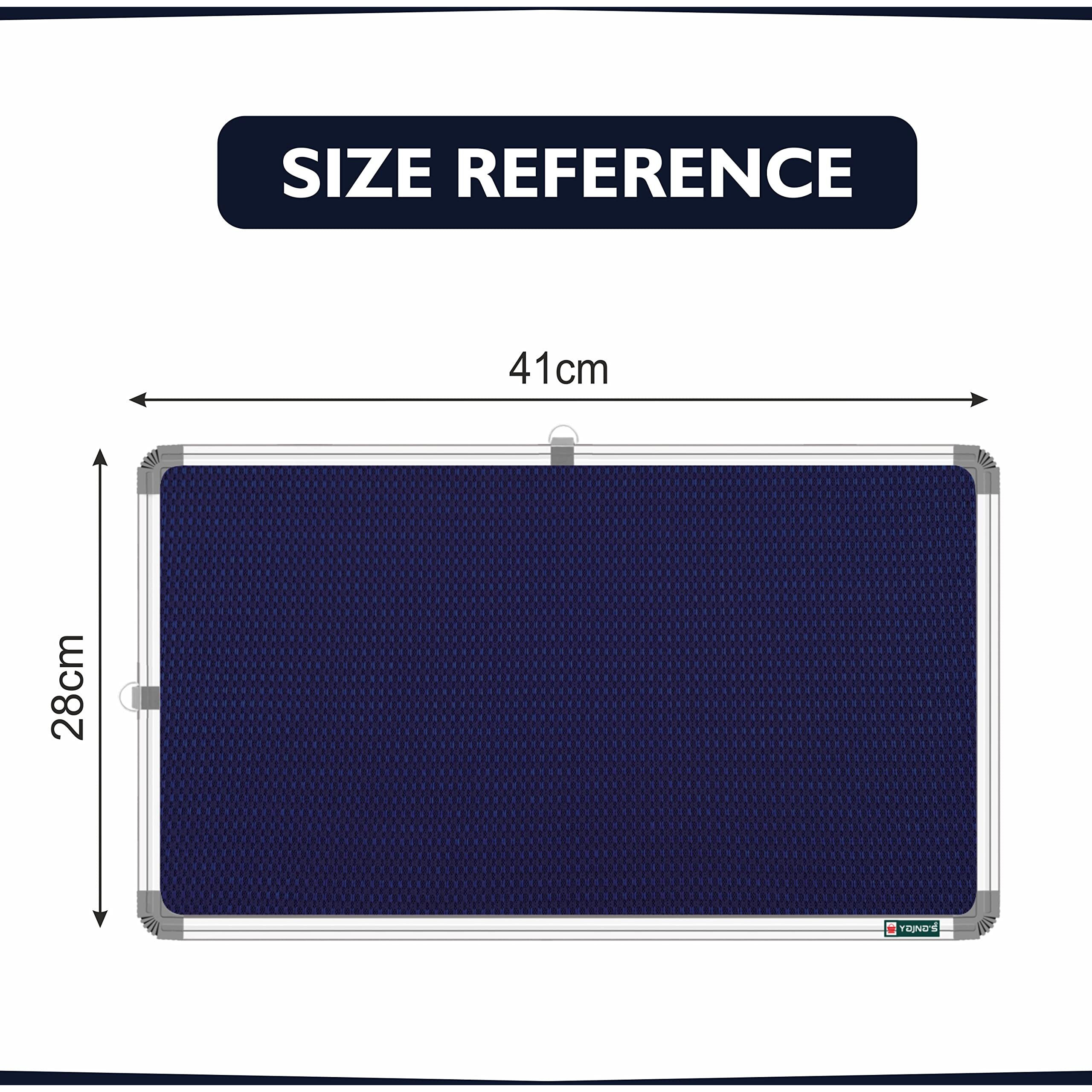 YAJNAS Premium Material 28x41 Centimeter Blue Color Notice Board/Pin-up Board/Soft Board/Bulletin Board/Pin-up Display Board for Home, Office & School (Blue, 28x41 Centimeter)