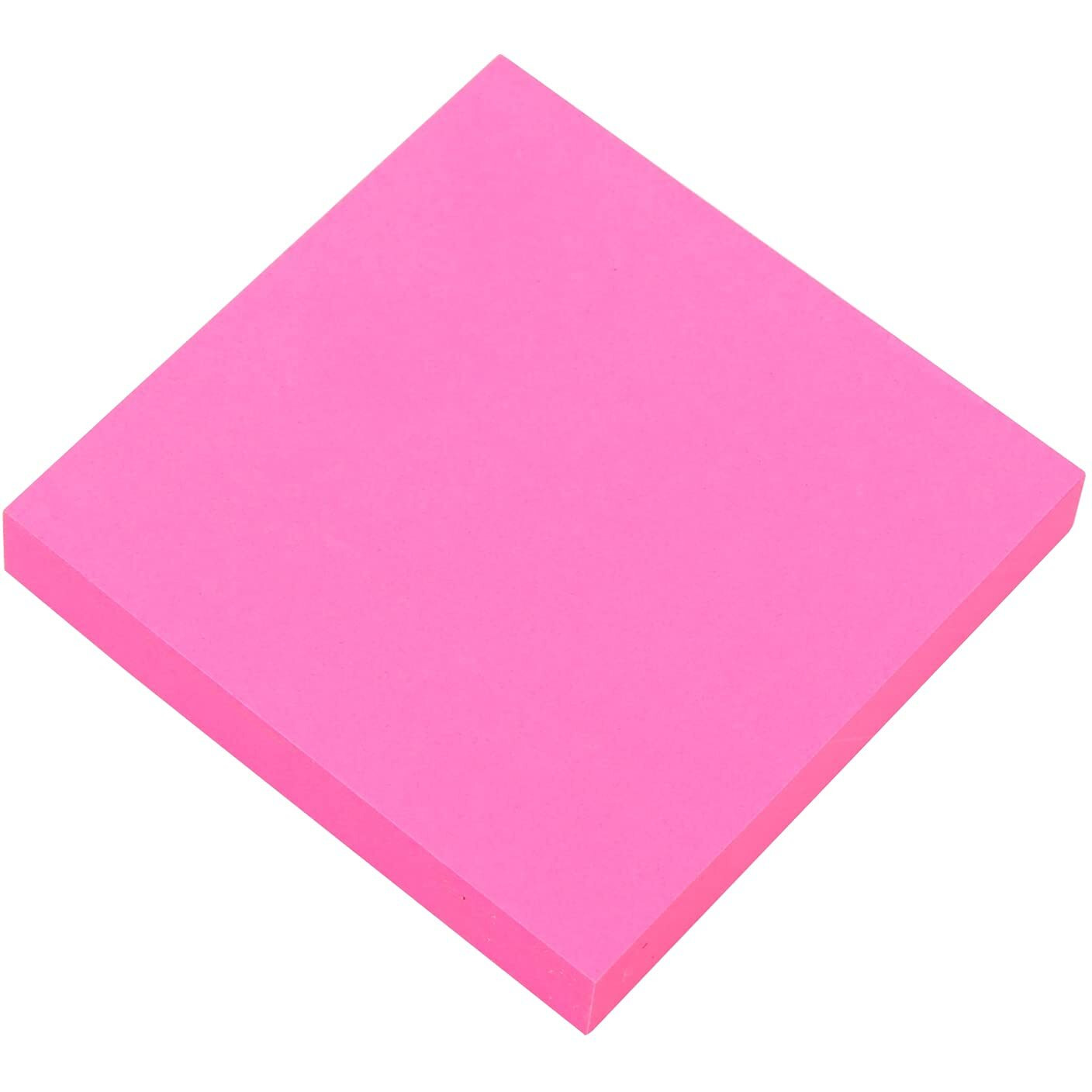 deli WA02302 Sticky Note | Self Stick Notepad | Self Adhesive Memo Note | to Do List Sticky Note Pads for Home, Office, Study - 3" x 3", Neon Colors, 100 Sheets, Pack of 4