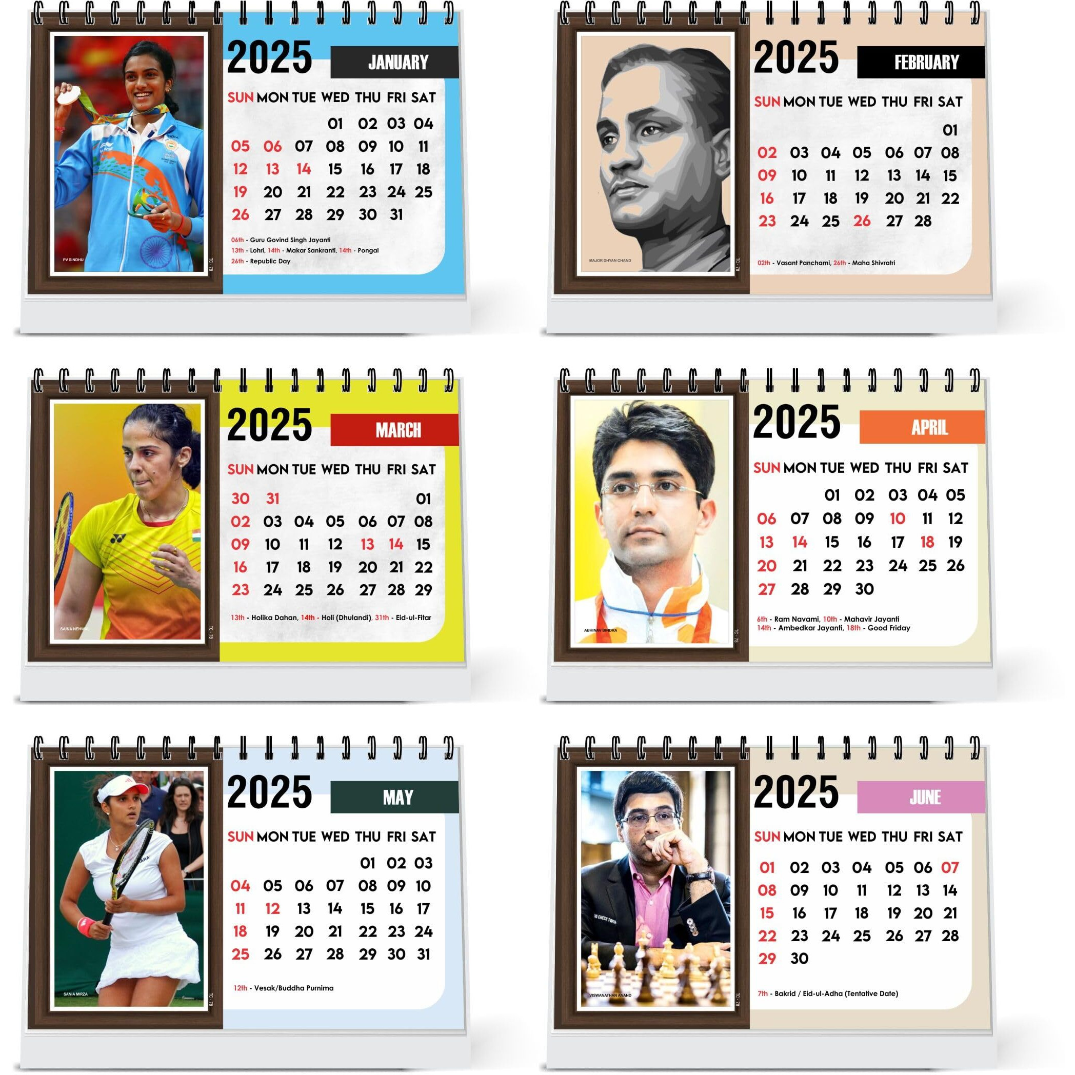 ESCAPER Olympic Calendar 2025 Desk, Olympic Medalist Table Calendar 2025, Olympic Players Calendar 2025, Olympic Games Calendar 2025, Sports Calendar 2025, Olympic Photos Calendar 2025, New Year Calendar