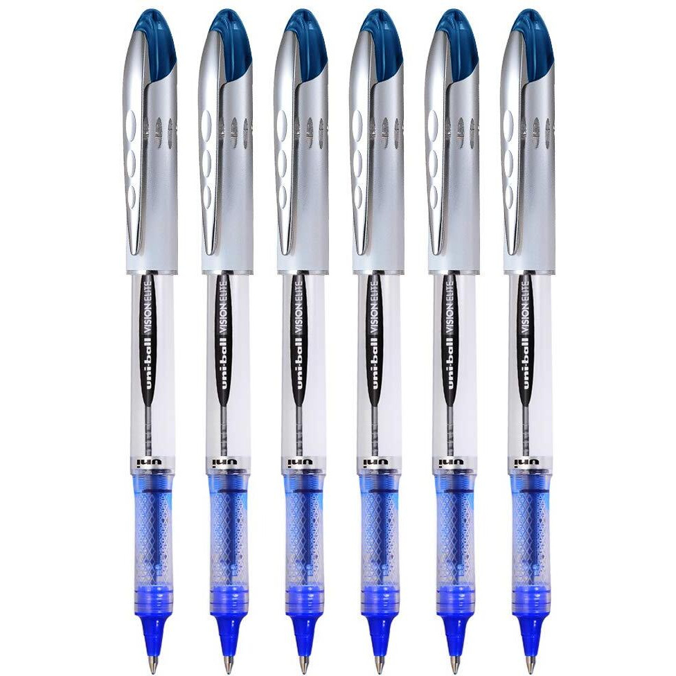 UNI-BALL Vision Elite Roller Pen Set - Pack of 6 (Blue)