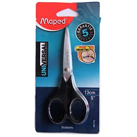 Maped Scissor Kit - 2pcs |Home, Kitchen And Office Multipurpose Scissors |Universal Scissor 13CM and Essential Scissor 21 CM|Handles with Super Comfortable Grip |Heavy Duty Stainless Steel Scissors