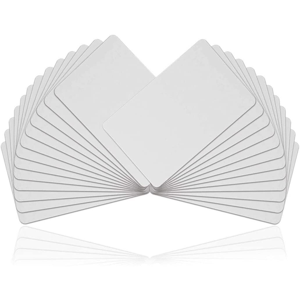 " WHNOATOC 25 Pack - Premium Blank PVC Cards for ID Badge Printers - Graphic Quality Off-White Plastic Compatible with Most Photo ID Badge Printers (Not for Inkjet Printers) "
