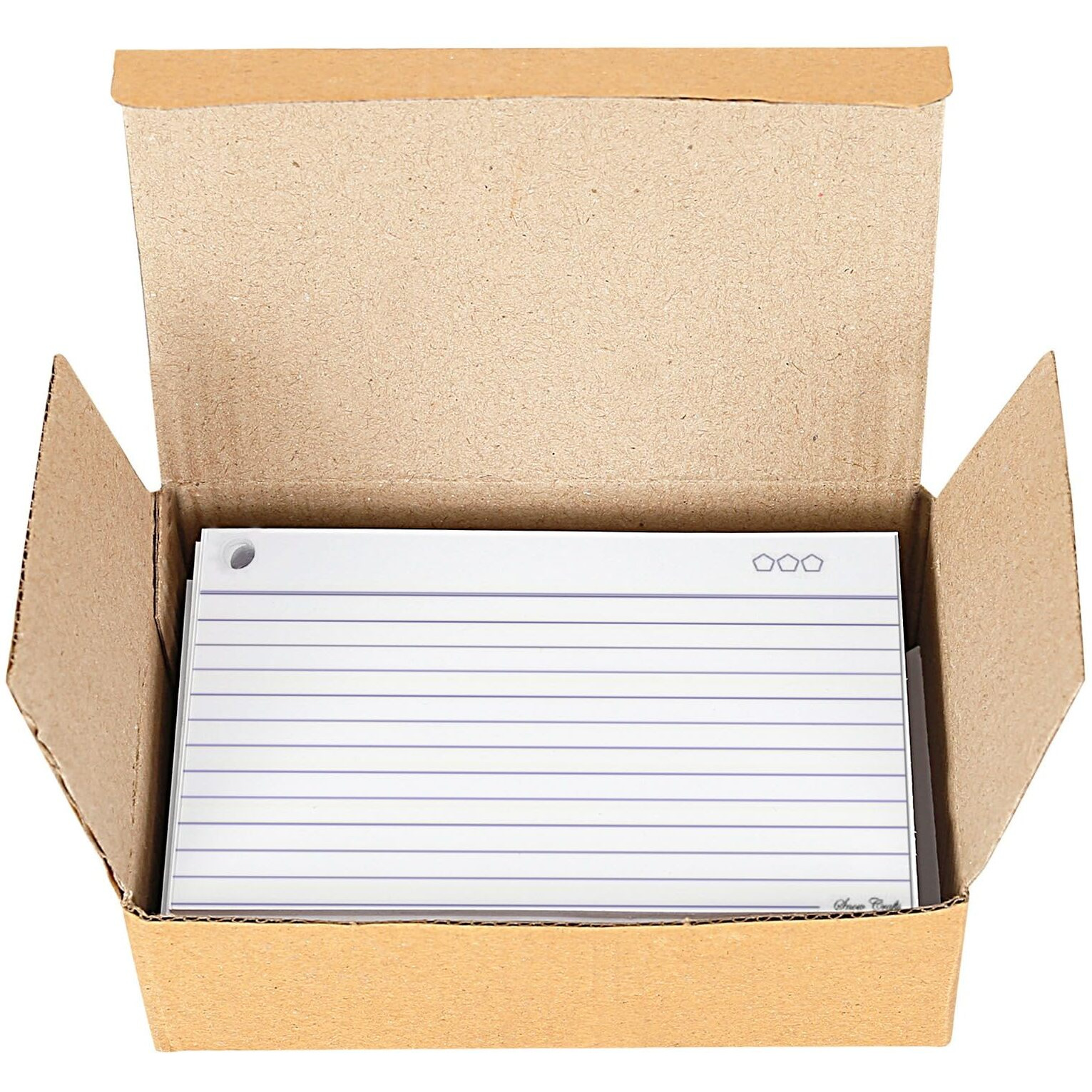 SNOW CRAFTS One Side Ruled White INDEX Cards - 200 GSM, 200 cards Suitable for Exam Preparation, Cheat Sheets, Short Notes, Syllabus Revision with free ring binders.(3 x 5 inch) (200)
