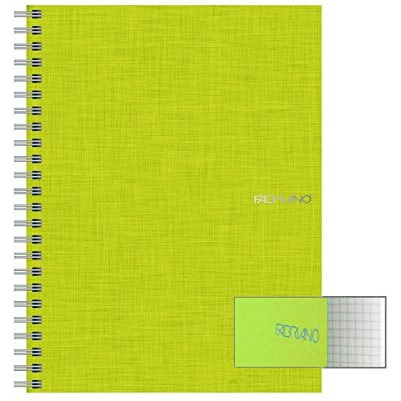 Fabriano Ecoqua A4 Spiral Bound Graph 5MM Notebook Lime