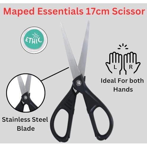 Maped Office Kit|Office Supplies|Scissor|Stapler|Cutter|Premium Office Set|Cutting Tools|Office Products|Combo for Office|Office Stationery|Ideal for Day to Day Usage of Home and Office