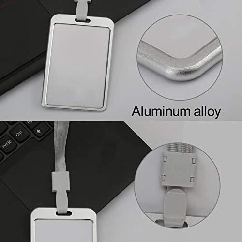 WHNOATOC id card holder for office, id card holder for women,Silver id card holder for men stylish,id card holder for school student,id card holder for office steel,office id card covers holder PACK 1